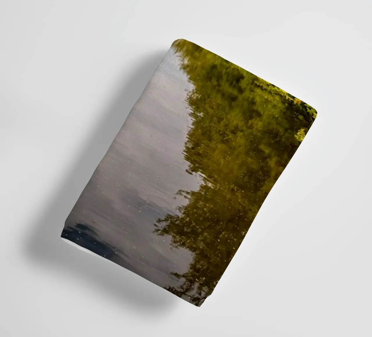 View of the river Saale with reflections of the trees on the bank towel by Marcus Beckert | Fotografie