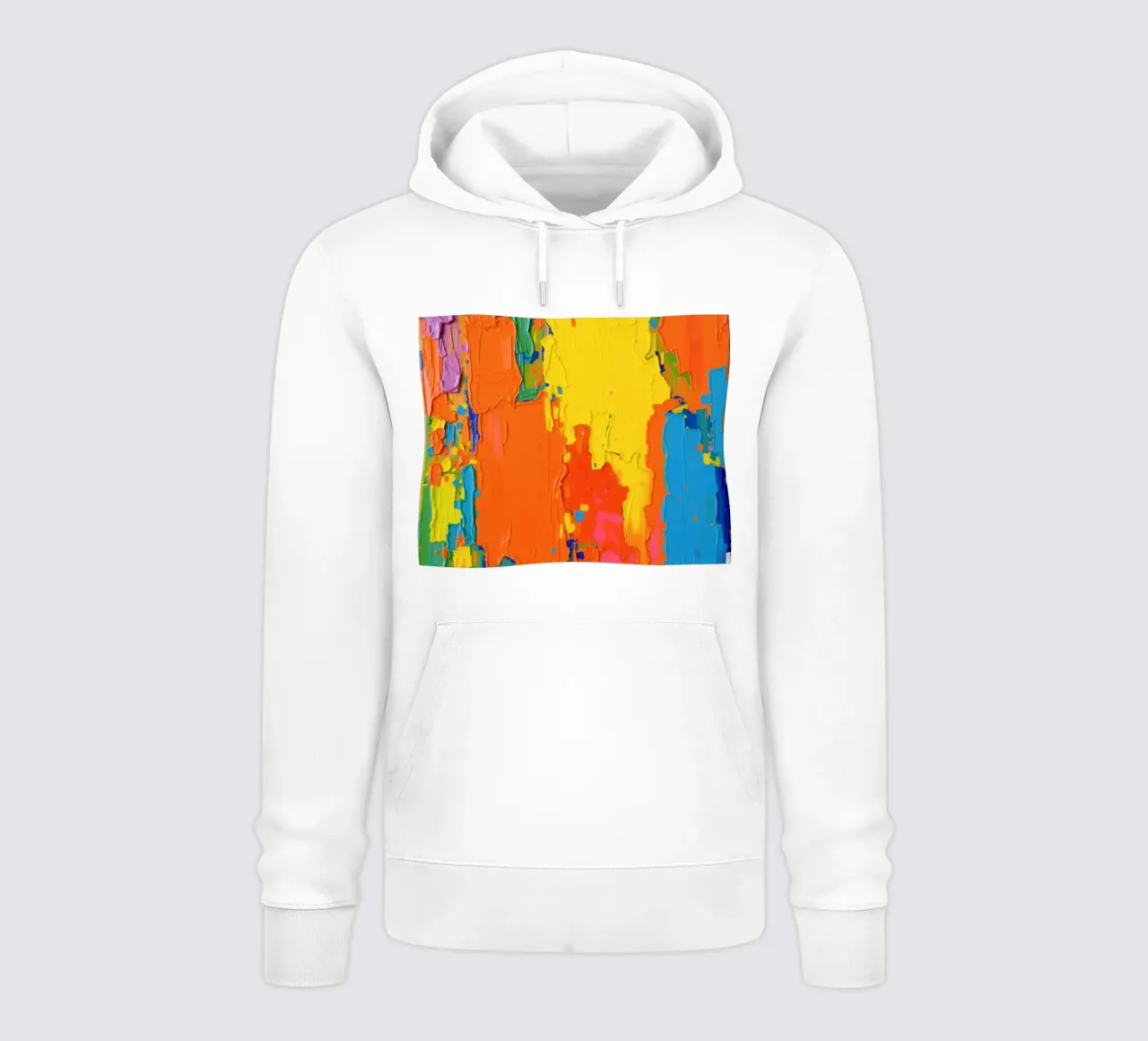 pittura astratta con colori vivaci e texture a macchia d'olio felpa con cappuccio da DesignDoodle