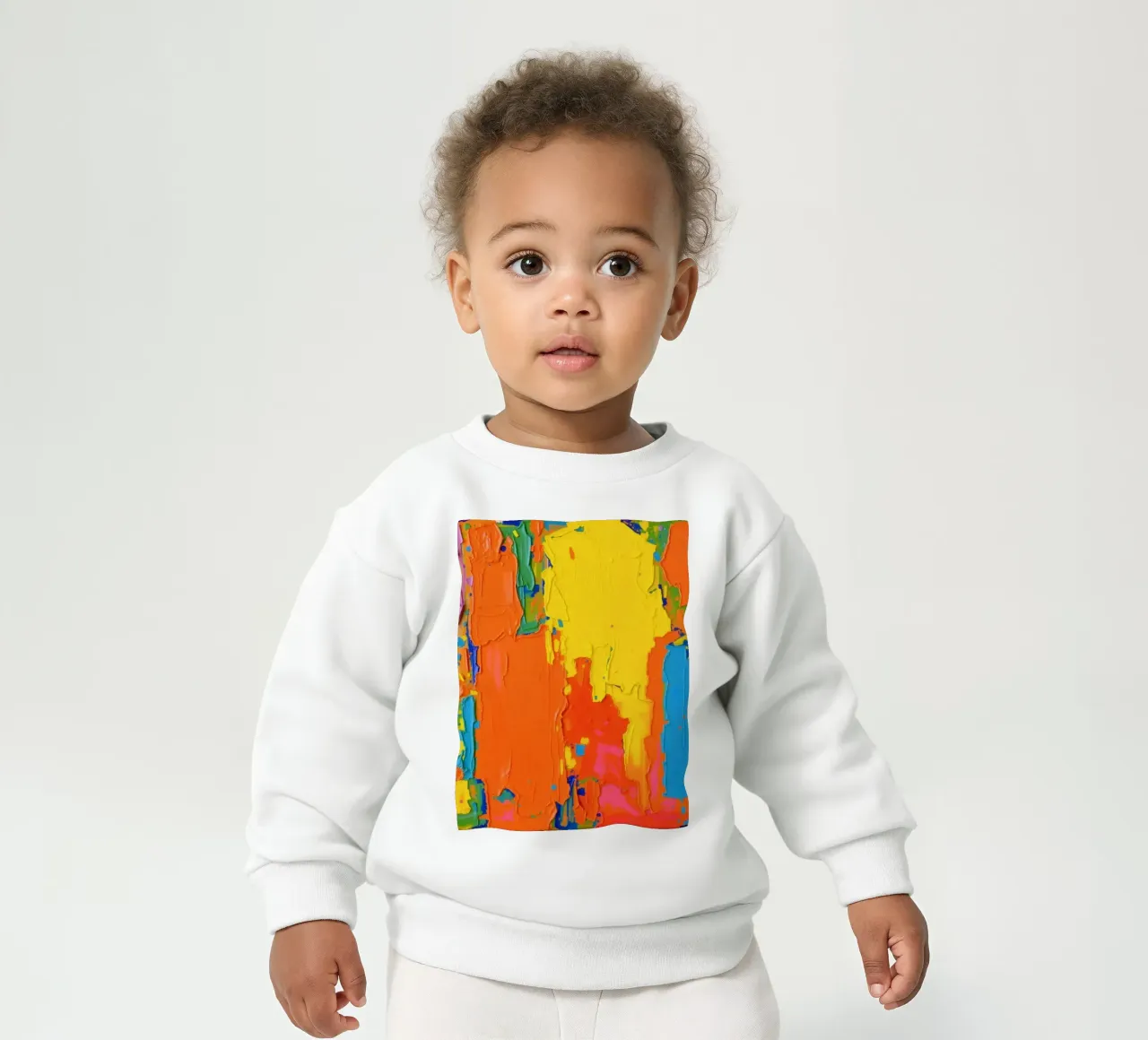 pittura astratta con colori vivaci e texture a macchia d'olio felpa neonato da DesignDoodle