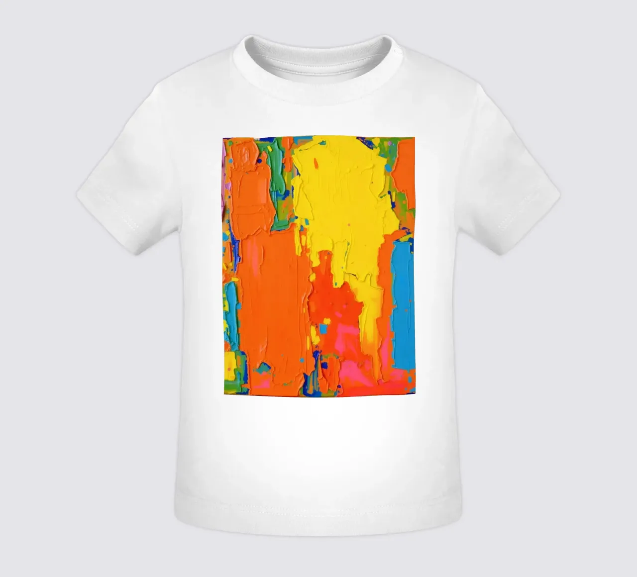 pittura astratta con colori vivaci e texture a macchia d'olio maglietta neonato da DesignDoodle