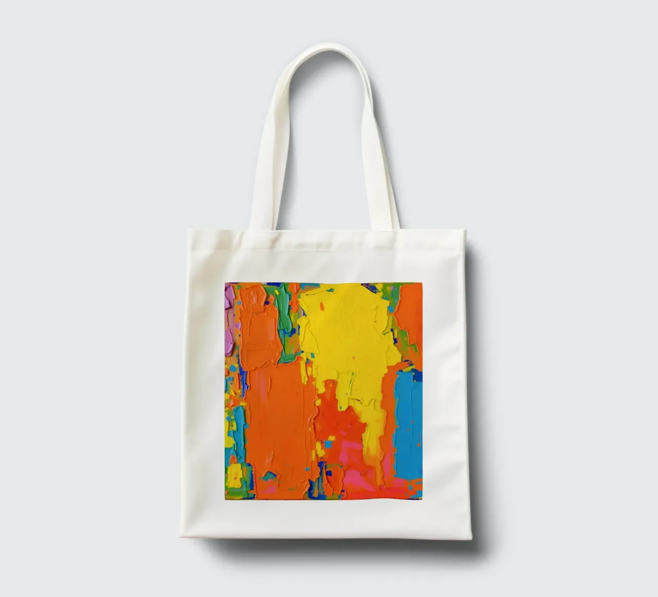 pittura astratta con colori vivaci e texture a macchia d'olio borsa in juta da DesignDoodle