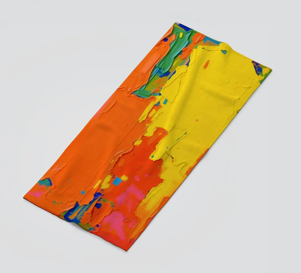pittura astratta con colori vivaci e texture a macchia d'olio telo mare da DesignDoodle