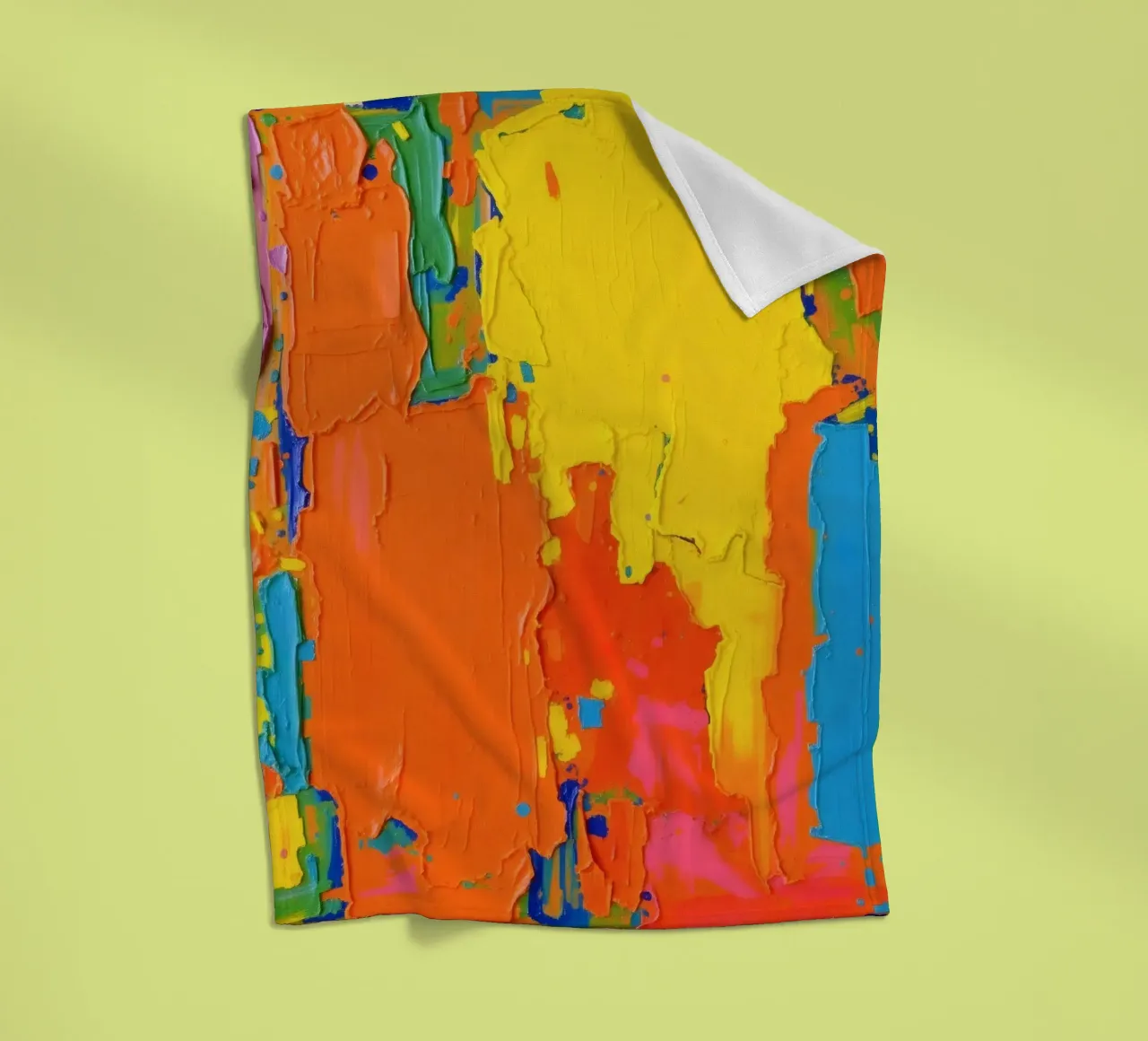 pittura astratta con colori vivaci e texture a macchia d'olio coperta in pile da DesignDoodle