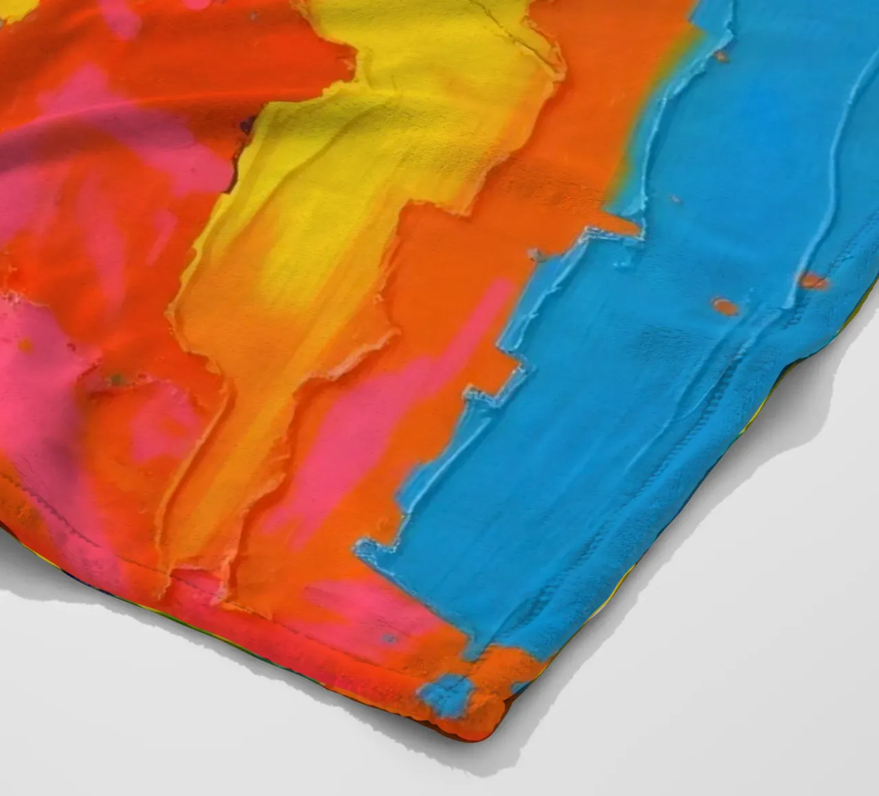 pittura astratta con colori vivaci e texture a macchia d'olio coperta in pile da DesignDoodle