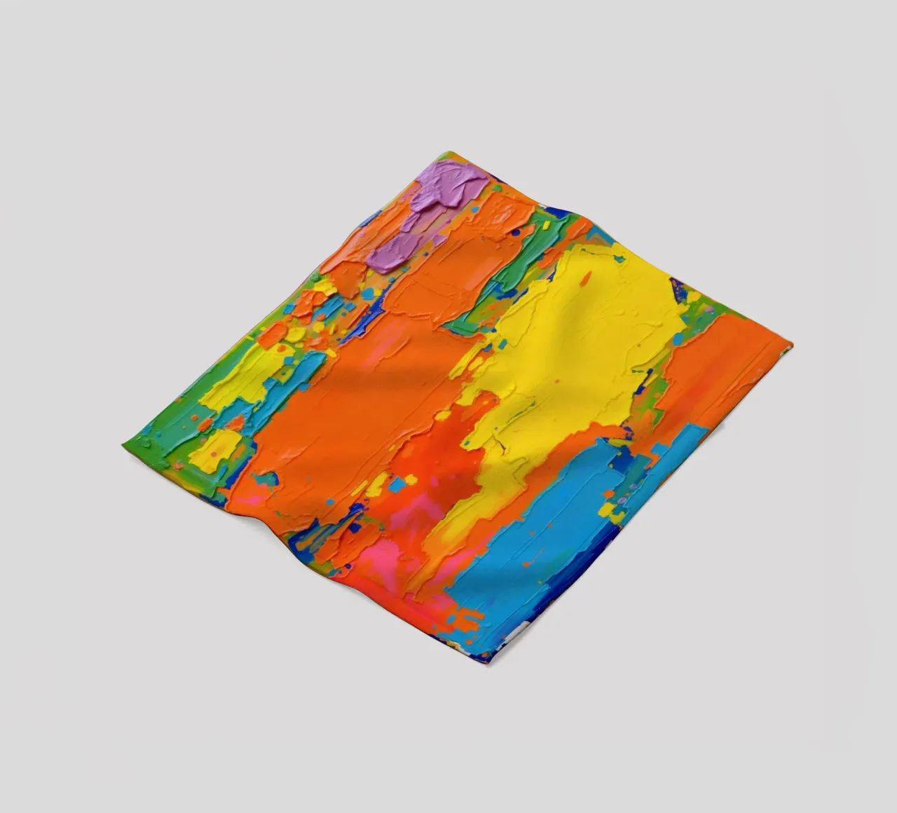 pittura astratta con colori vivaci e texture a macchia d'olio coperta in pile da DesignDoodle