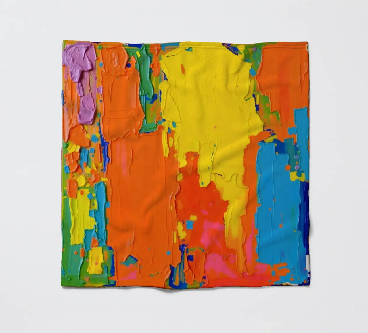 pittura astratta con colori vivaci e texture a macchia d'olio coperta in pile da DesignDoodle