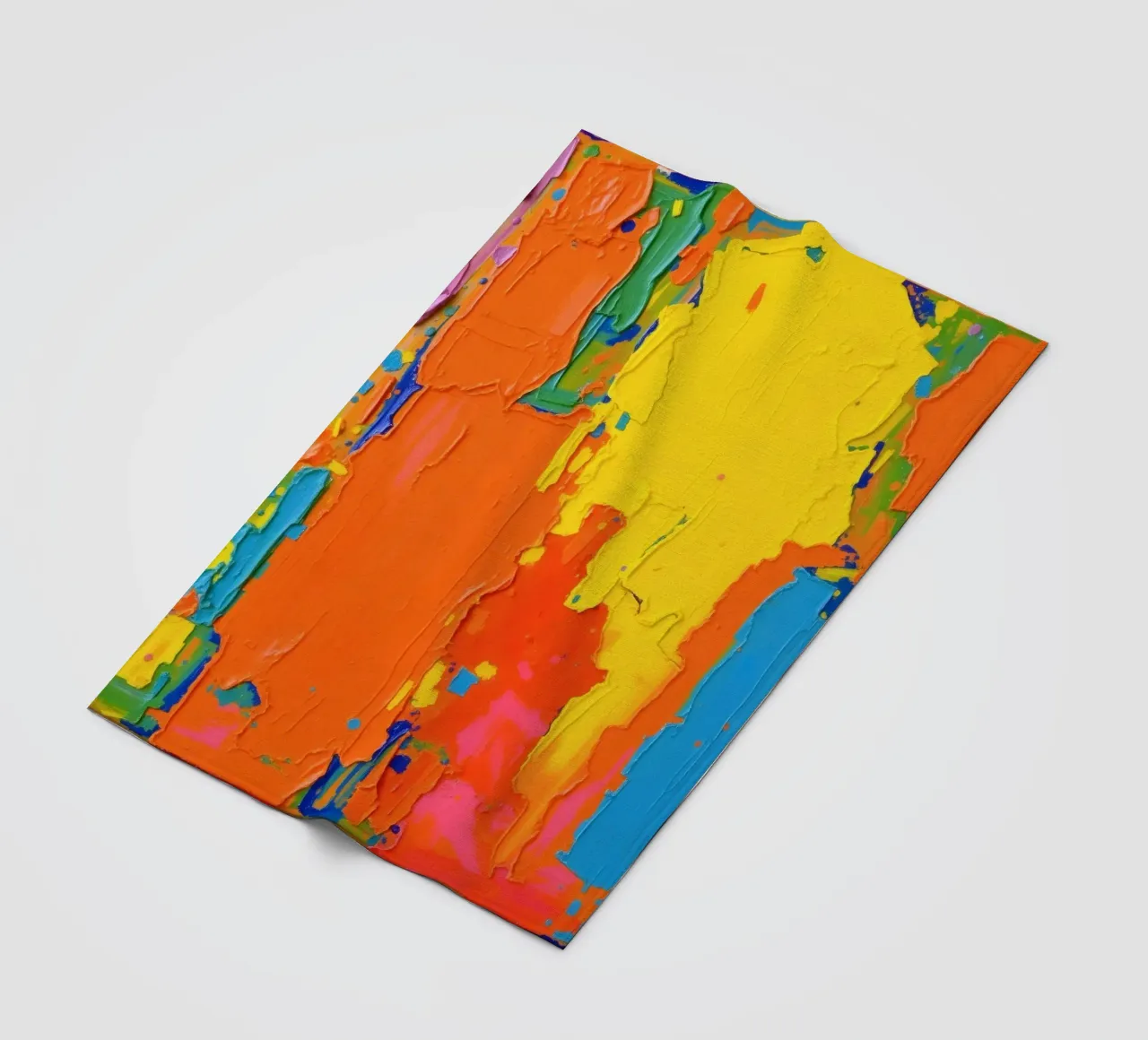 pittura astratta con colori vivaci e texture a macchia d'olio coperta in pile da DesignDoodle