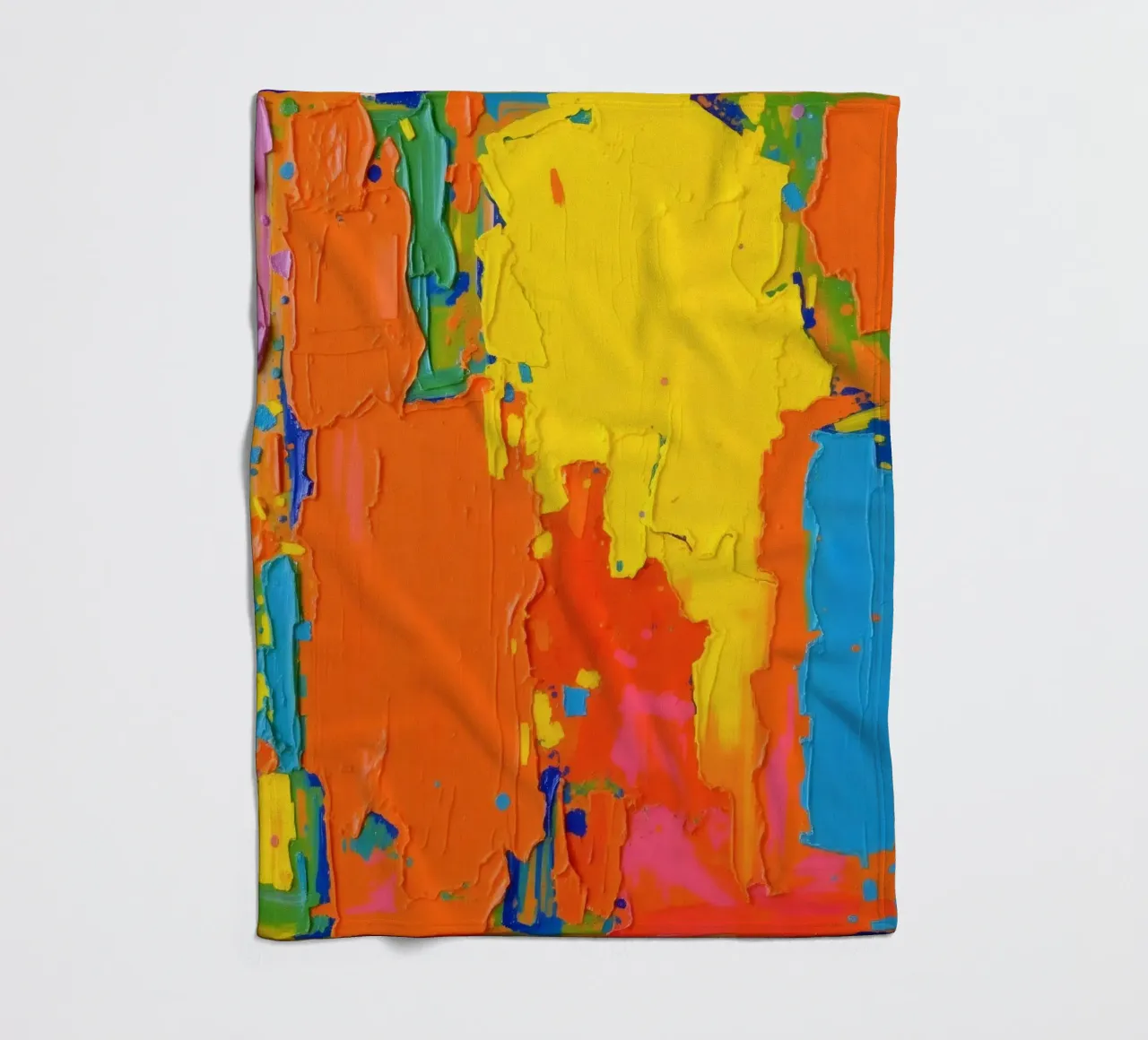 pittura astratta con colori vivaci e texture a macchia d'olio coperta in pile da DesignDoodle