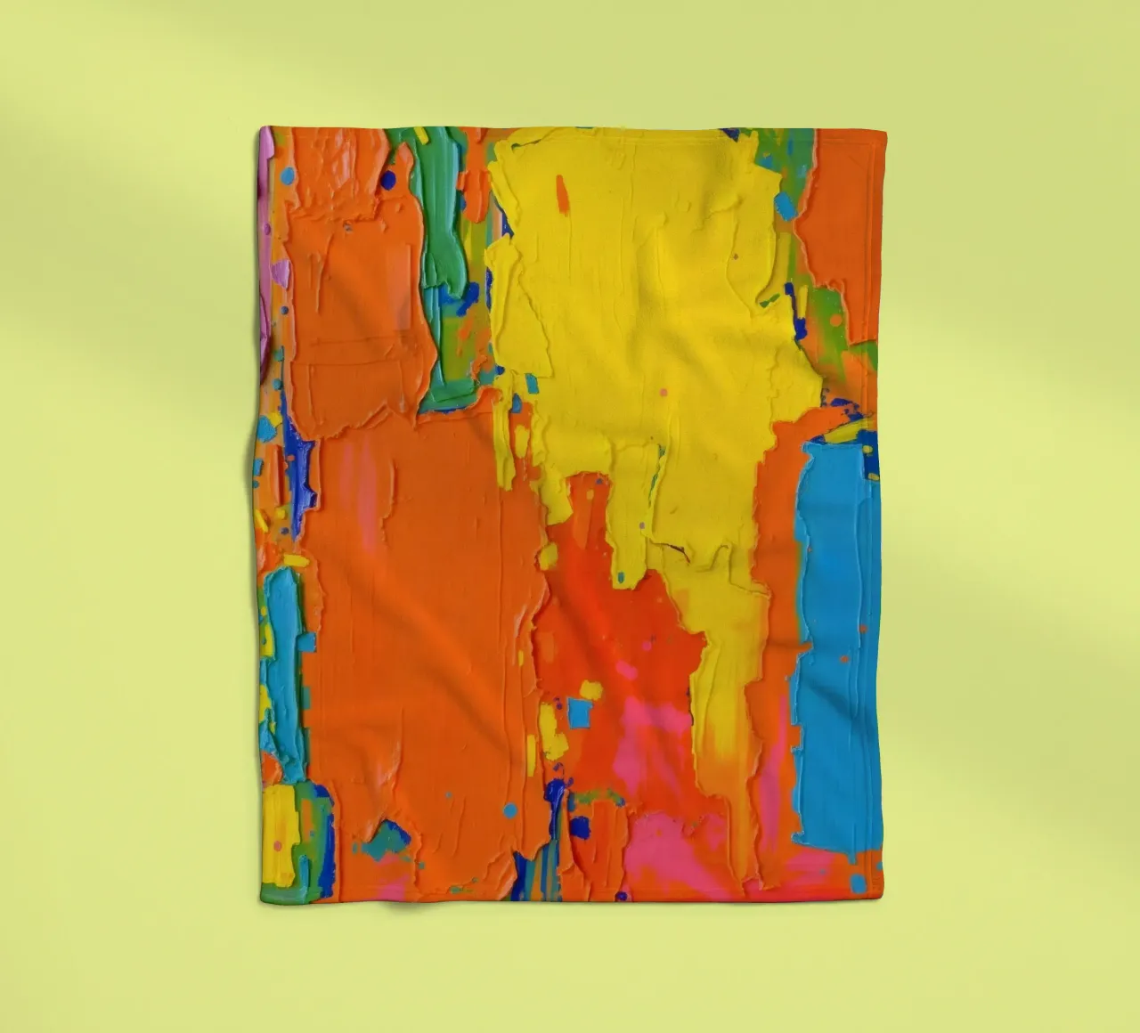 pittura astratta con colori vivaci e texture a macchia d'olio coperta in pile da DesignDoodle