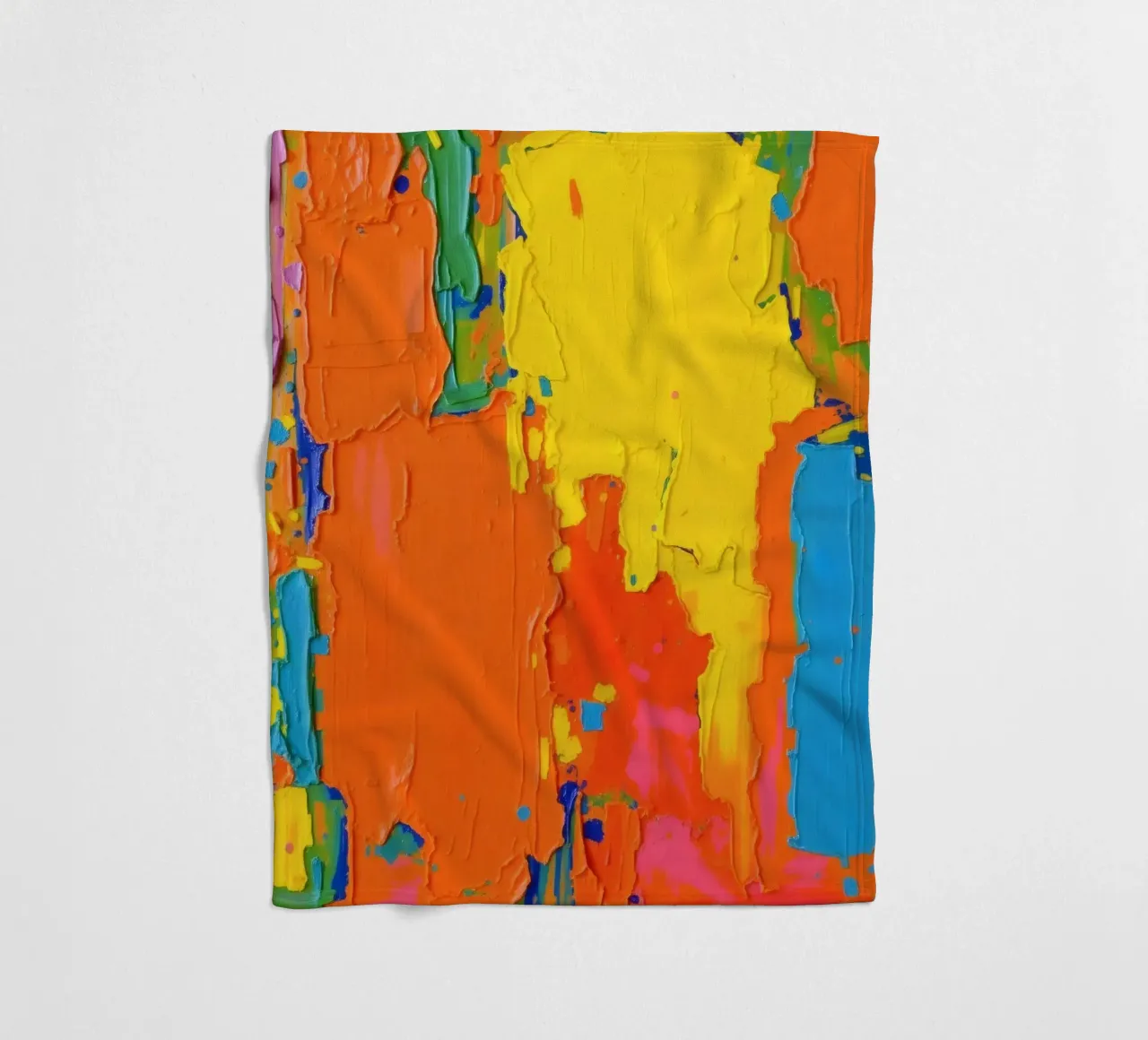 pittura astratta con colori vivaci e texture a macchia d'olio coperta in pile da DesignDoodle