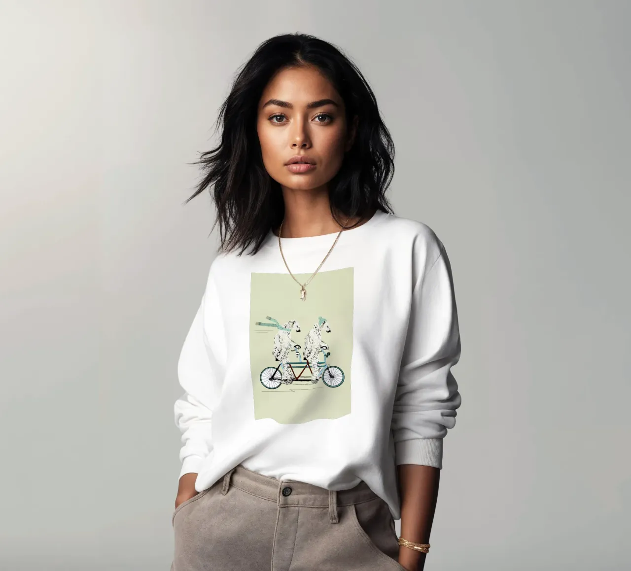 polar bears lets tandem sweatshirt by Brian Buckley
