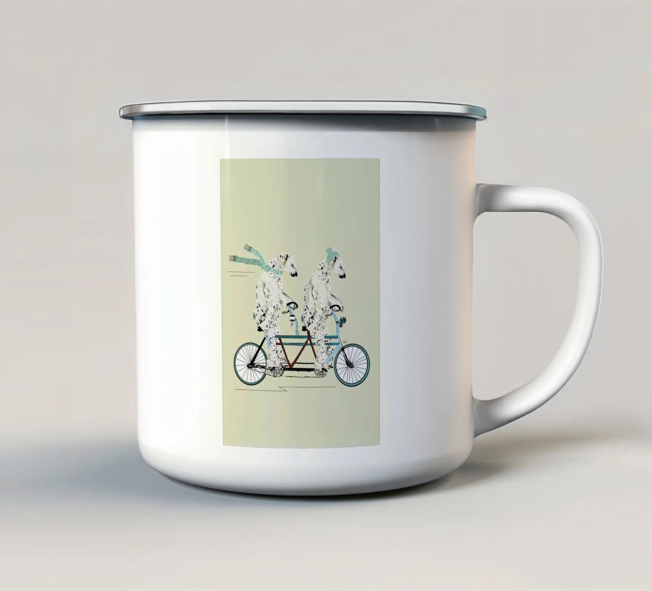 polar bears lets tandem tazza in smalto da Brian Buckley