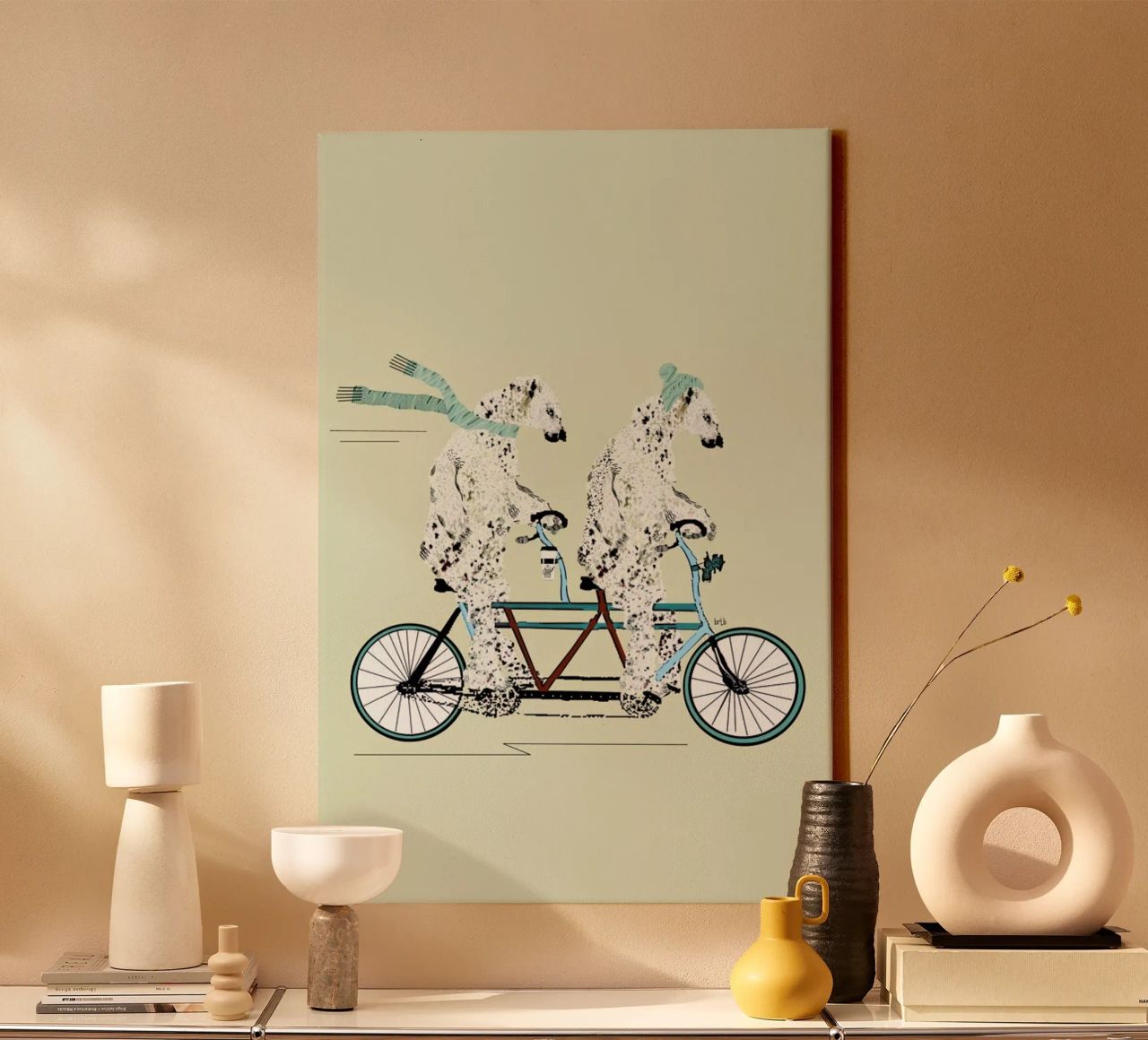 polar bears lets tandem Leinwand von Brian Buckley