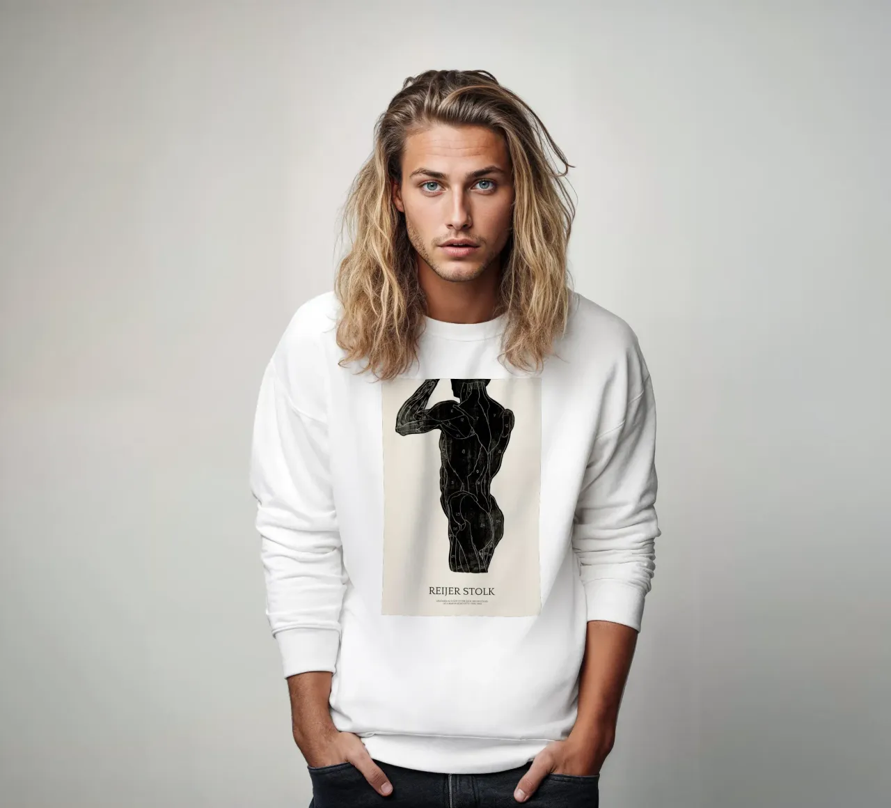 Stolk - Anatomical Study of the Back and Buttocks of a Man Sweatshirt von Vintage by JUNIQE