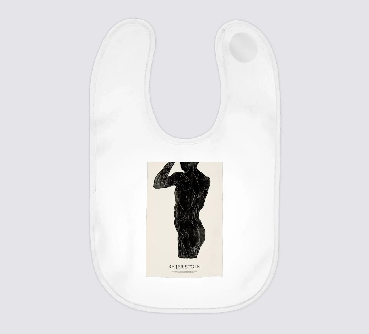 Stolk - Anatomical Study of the Back and Buttocks of a Man bavaglino da Vintage by JUNIQE