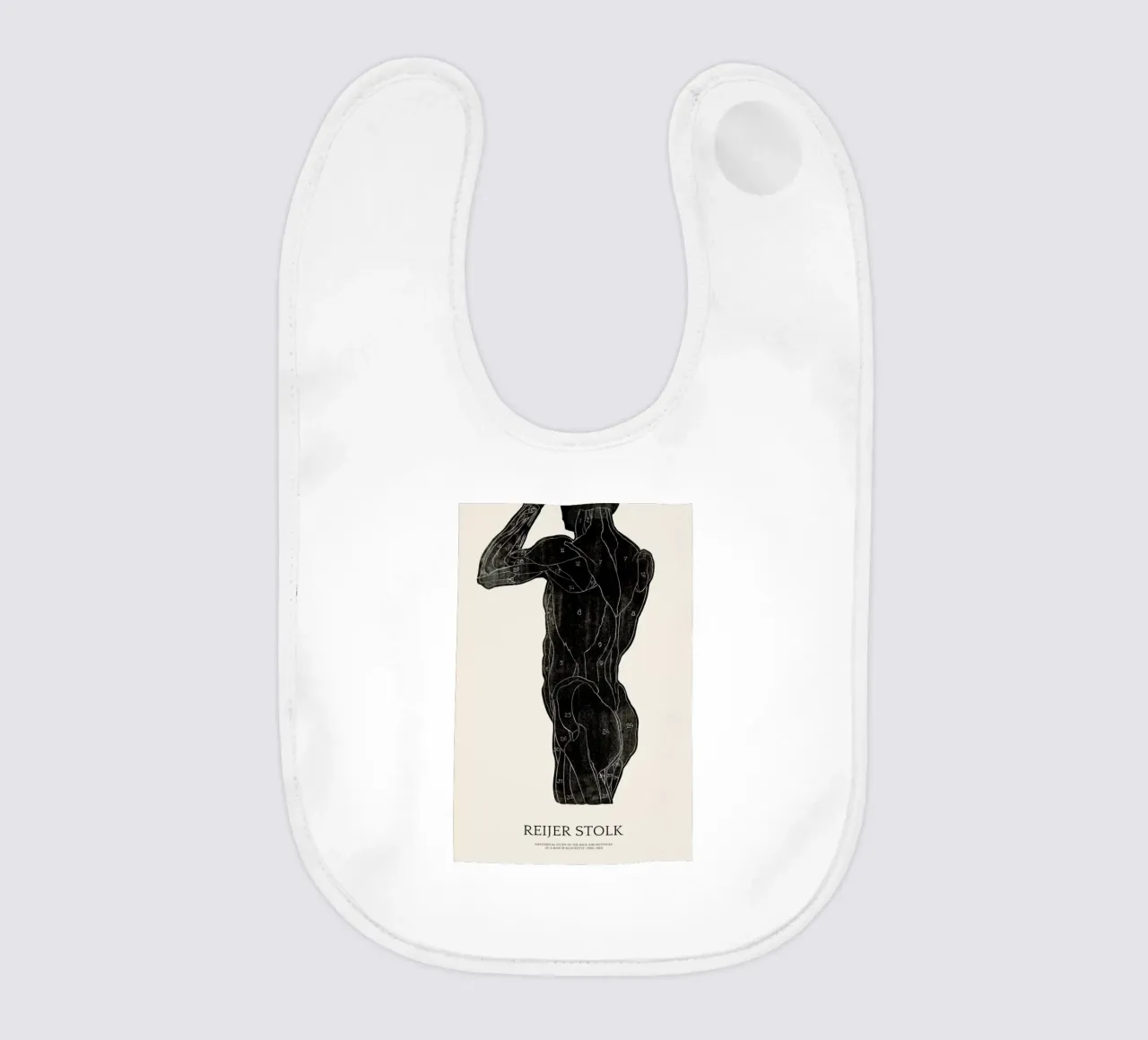 Stolk - Anatomical Study of the Back and Buttocks of a Man babero de Vintage by JUNIQE