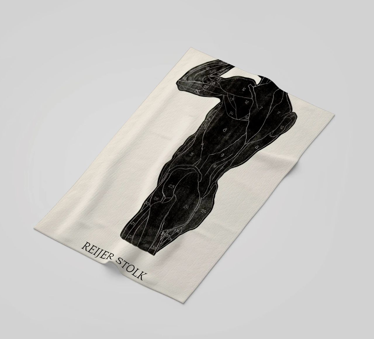 Stolk - Anatomical Study of the Back and Buttocks of a Man telo mare da Vintage by JUNIQE
