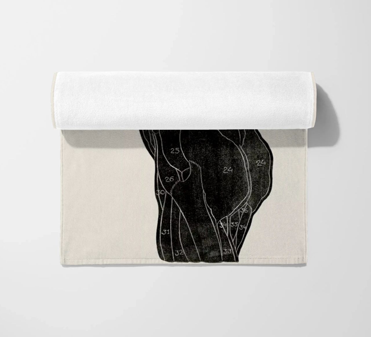 Stolk - Anatomical Study of the Back and Buttocks of a Man telo mare da Vintage by JUNIQE