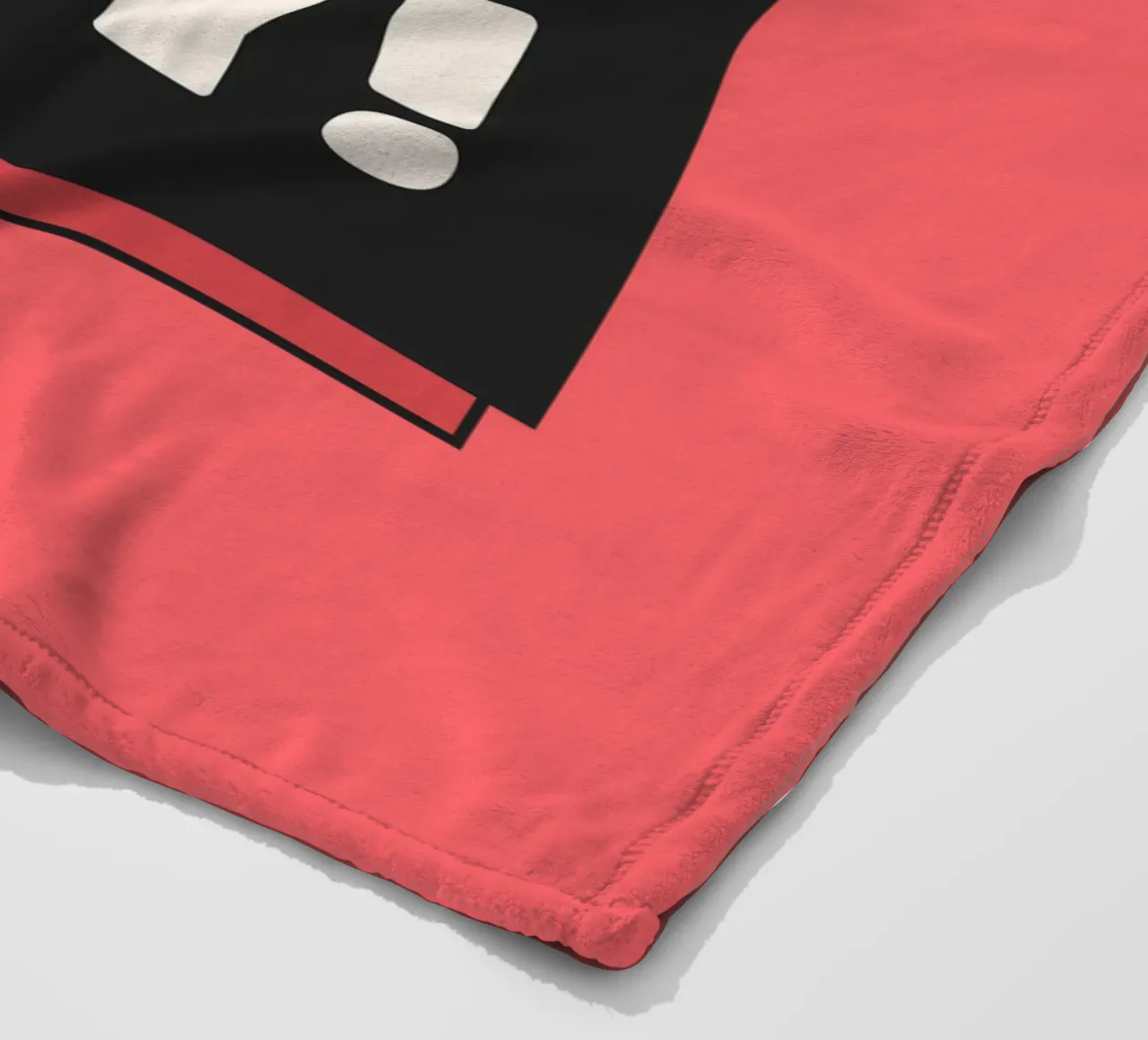 Have a Nice Day Retro Typography Print Rojo Rosa Negro manta de franela de THE MOTIVATED TYPE