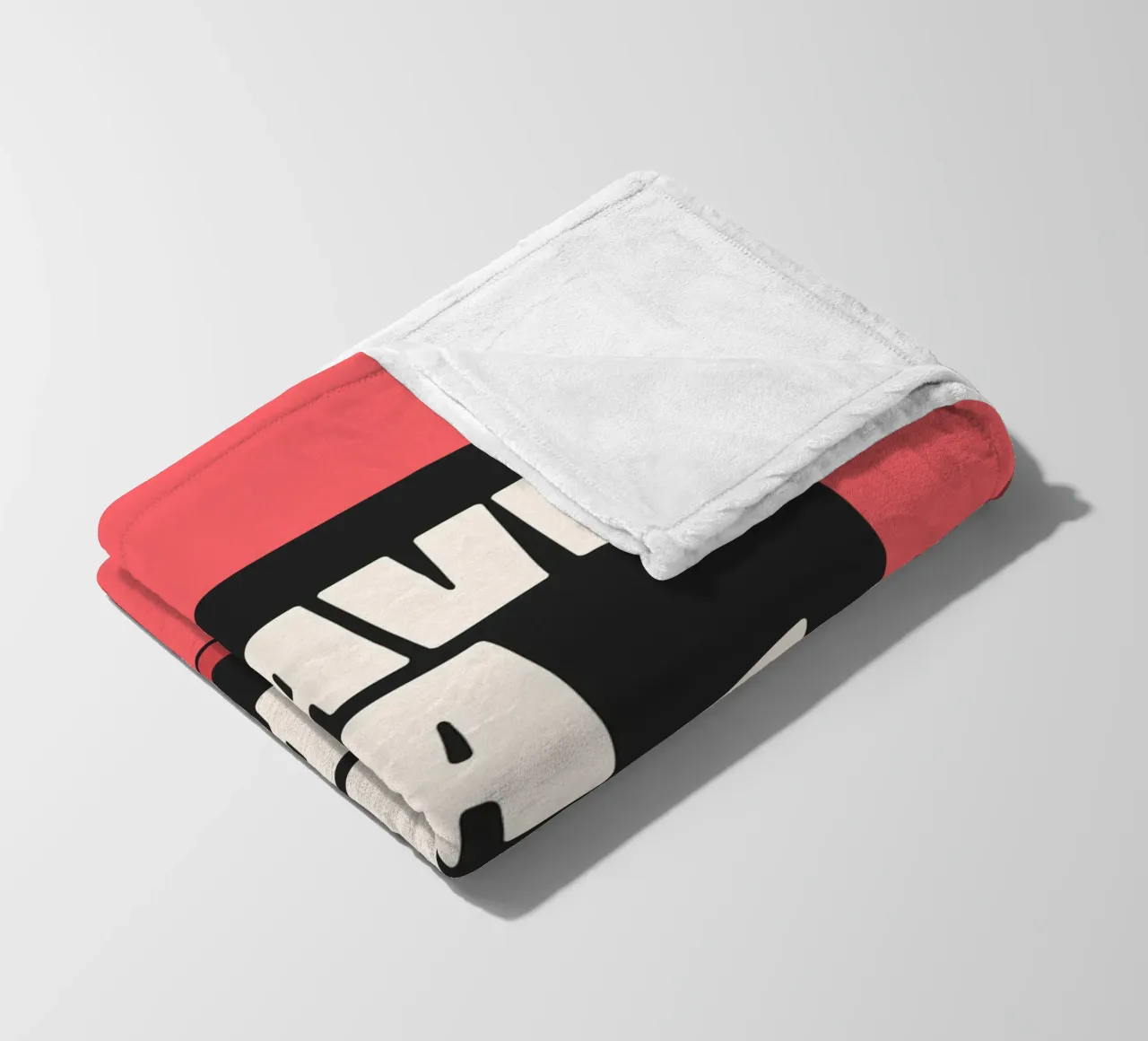Have a Nice Day Retro Typography Print Rojo Rosa Negro manta de franela de THE MOTIVATED TYPE