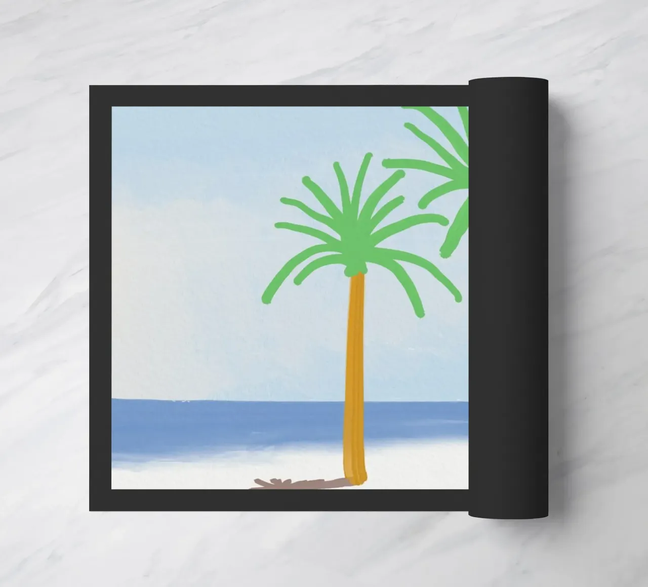 Palm tree shadow doormat by Little Dean