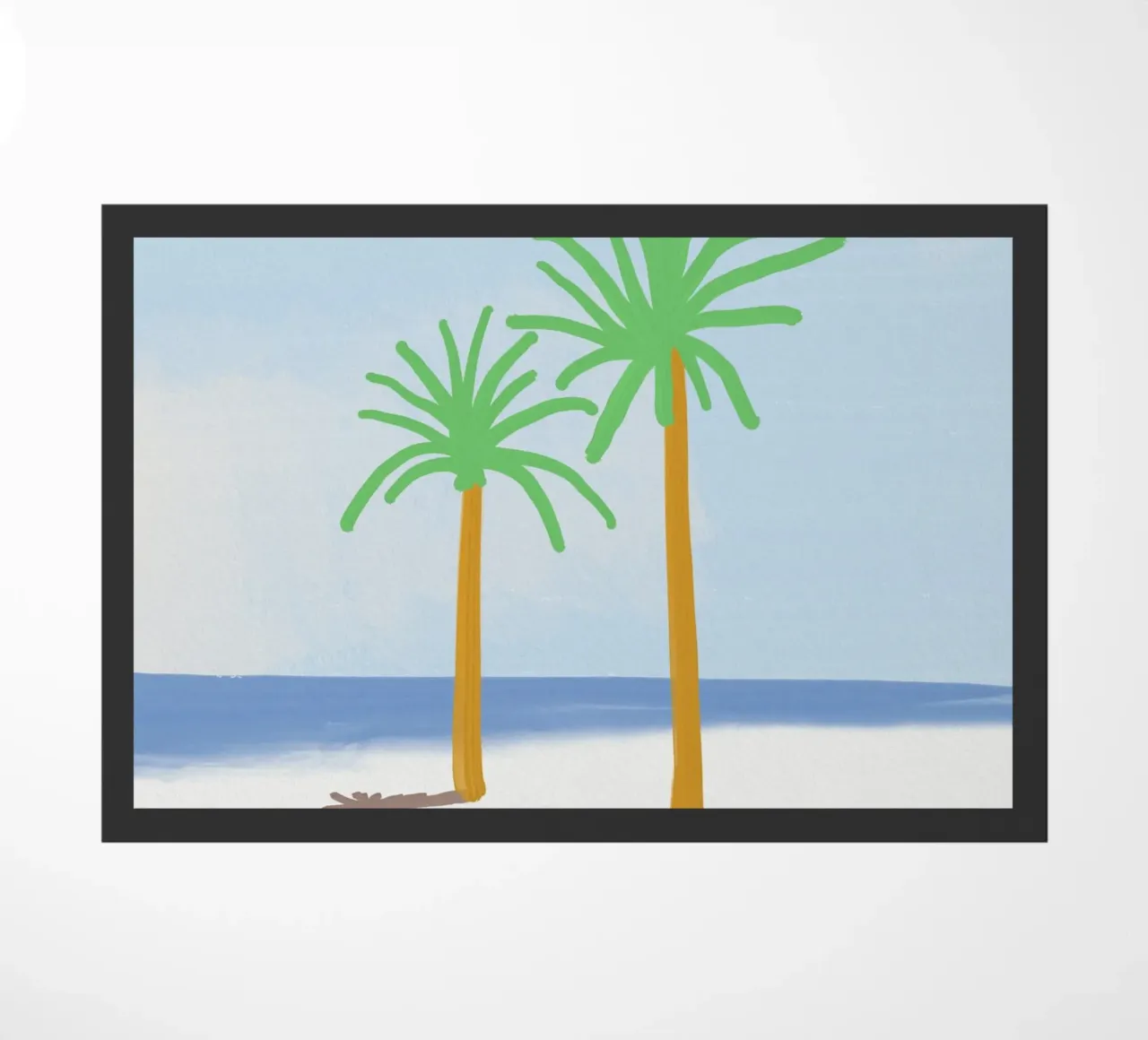 Palm tree shadow doormat by Little Dean