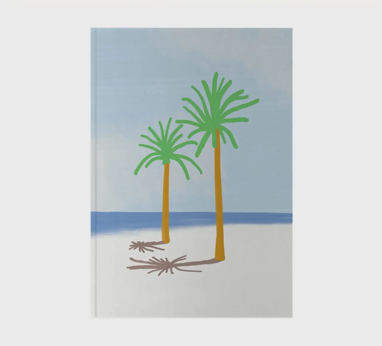 Palm tree shadow notebook by Little Dean