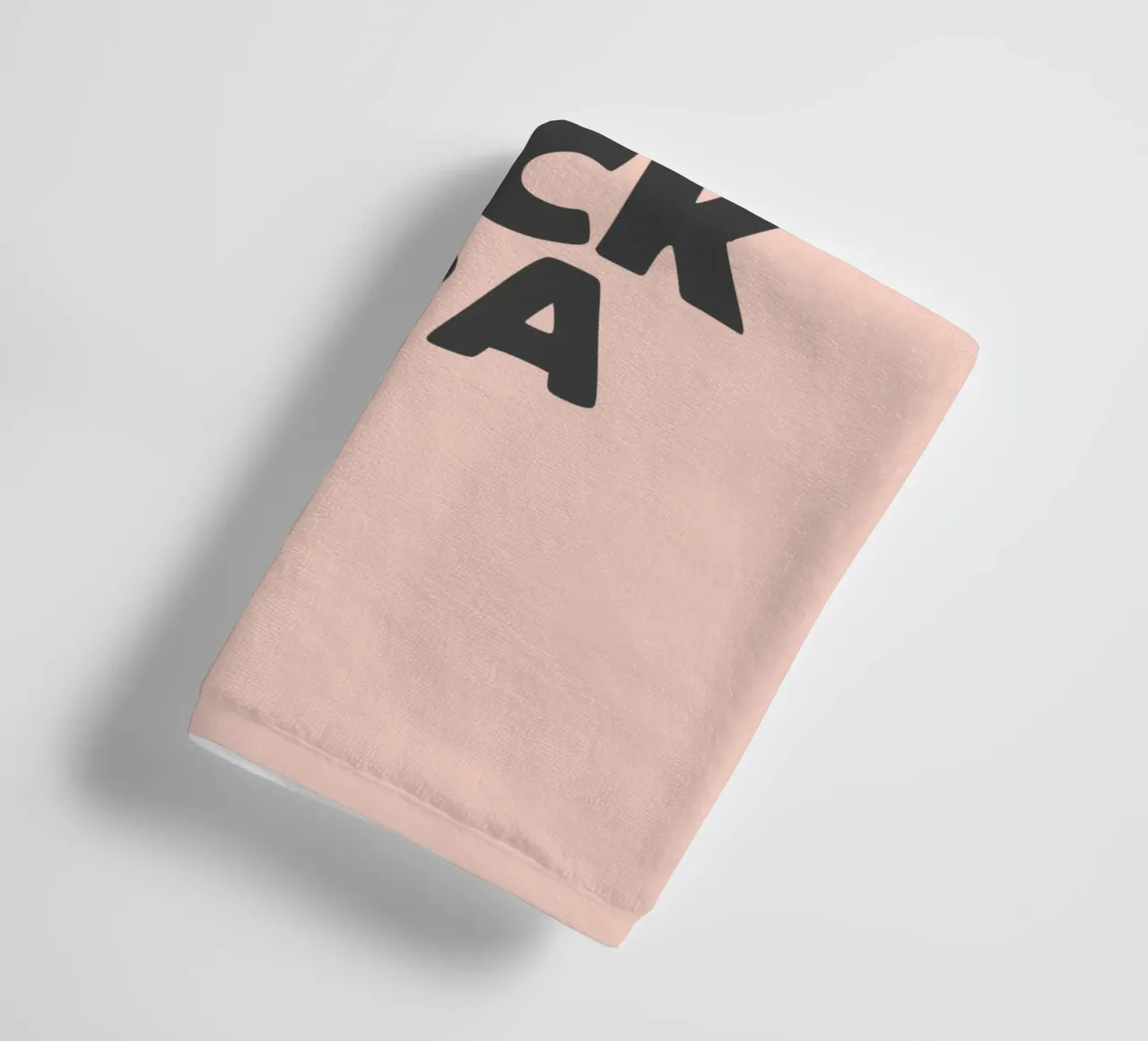 In My Don't Give a Fuck Era Sassy Typography Print in Peach towel by THE MOTIVATED TYPE