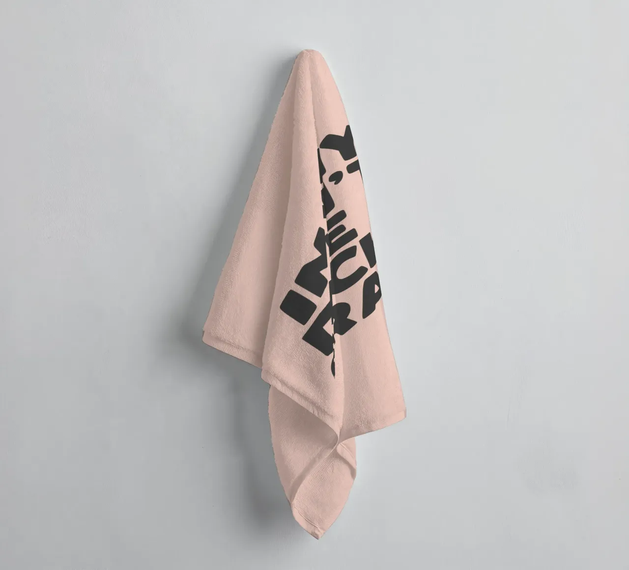 In My Don't Give a Fuck Era Sassy Typography Print in Peach towel by THE MOTIVATED TYPE
