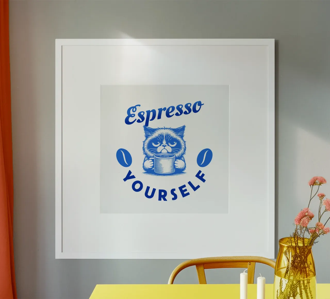 Espresso da soli poster con telaio in plastica da Street Boutique