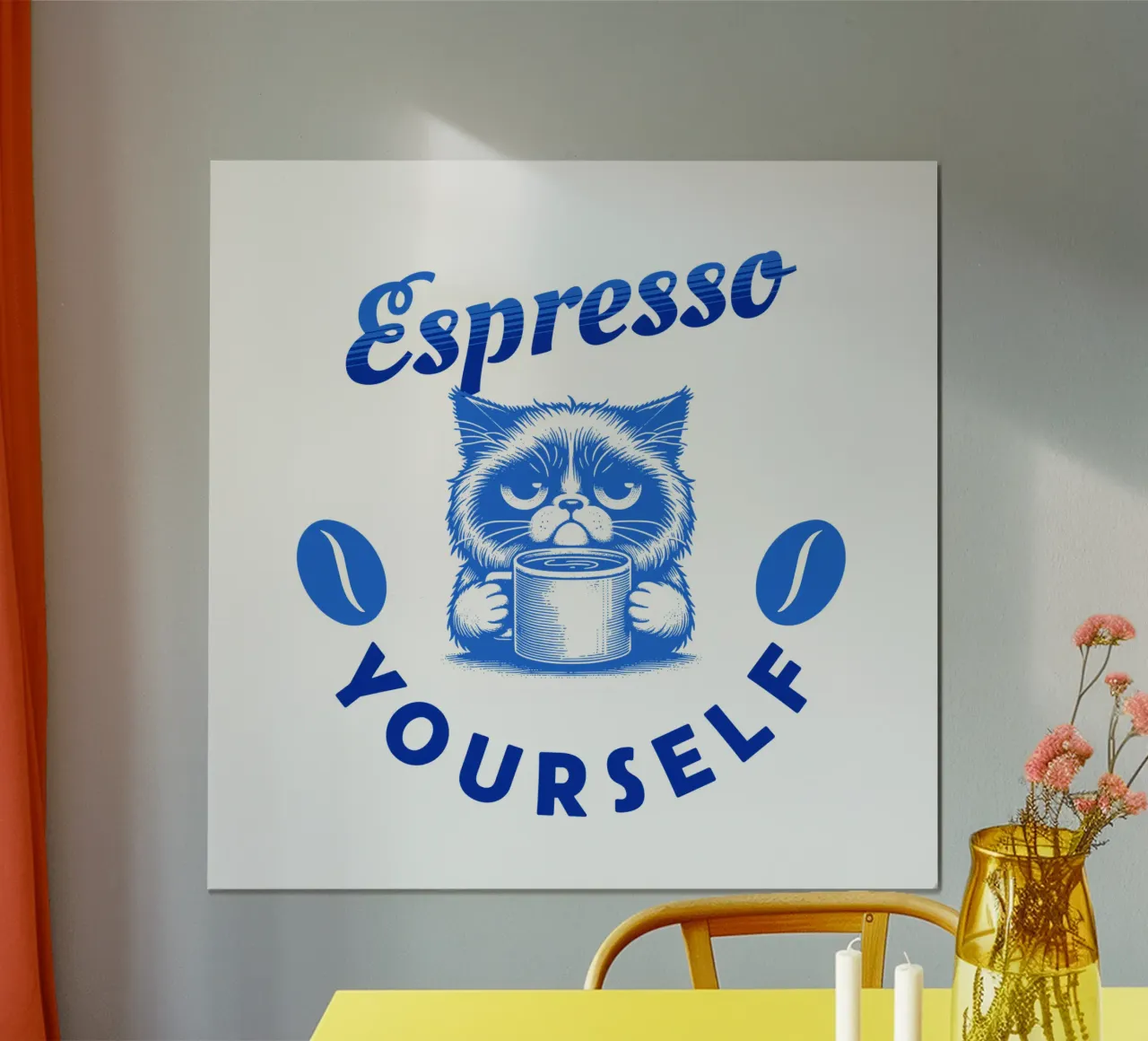 Espresso da soli poster con telaio in plastica da Street Boutique