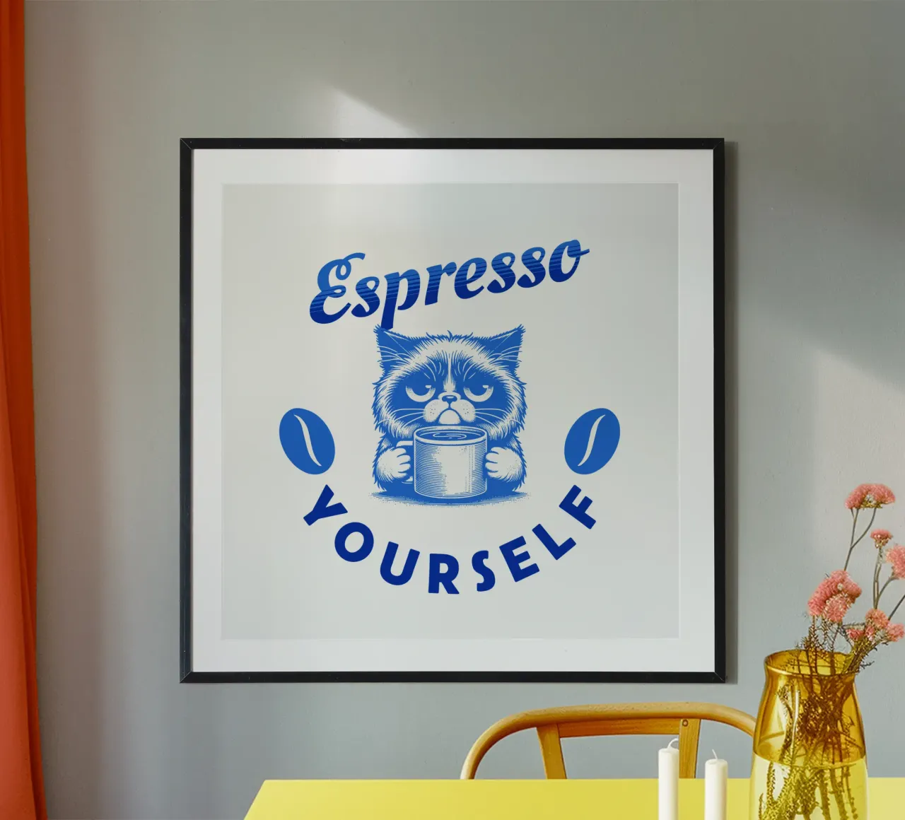 Espresso da soli poster con telaio in plastica da Street Boutique