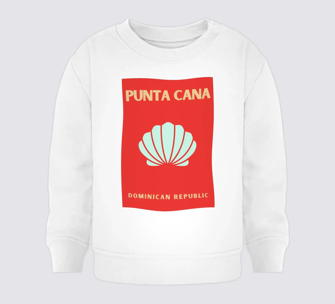 Conchiglia rossa Retro Beach Ocean Pop Art Illustrazione felpa neonato da NorwesClub