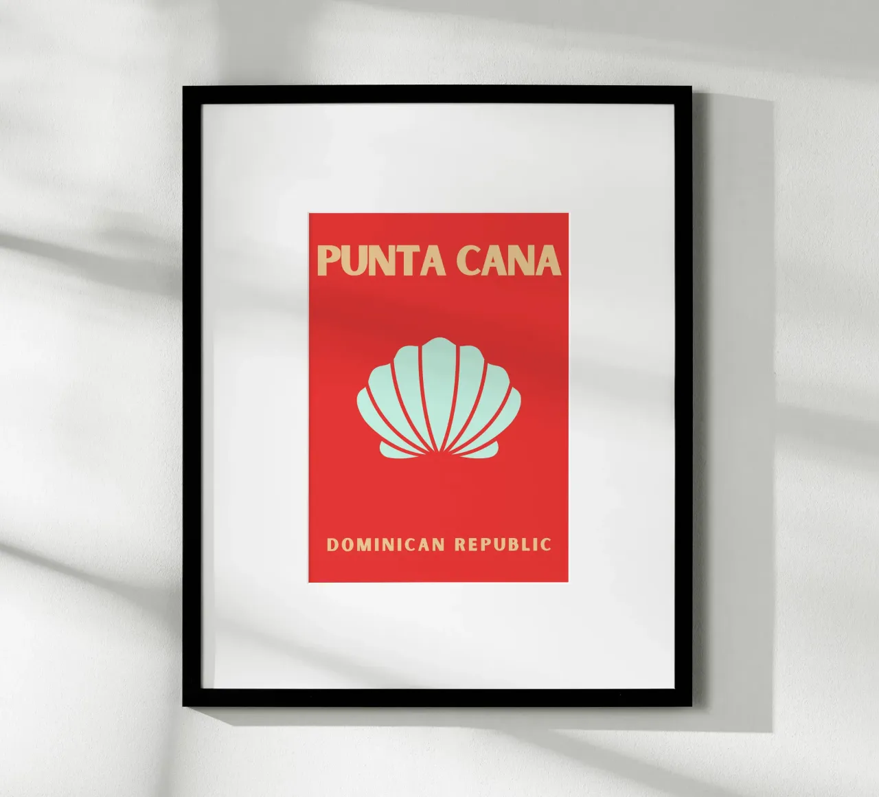 Conchiglia rossa Retro Beach Ocean Pop Art Illustrazione carta hahnemühle da NorwesClub