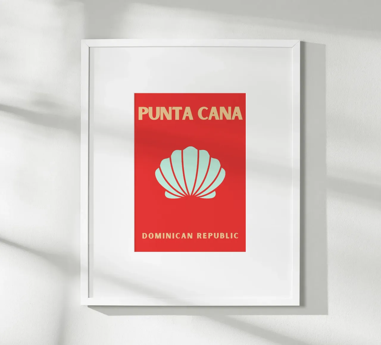 Conchiglia rossa Retro Beach Ocean Pop Art Illustrazione carta hahnemühle da NorwesClub
