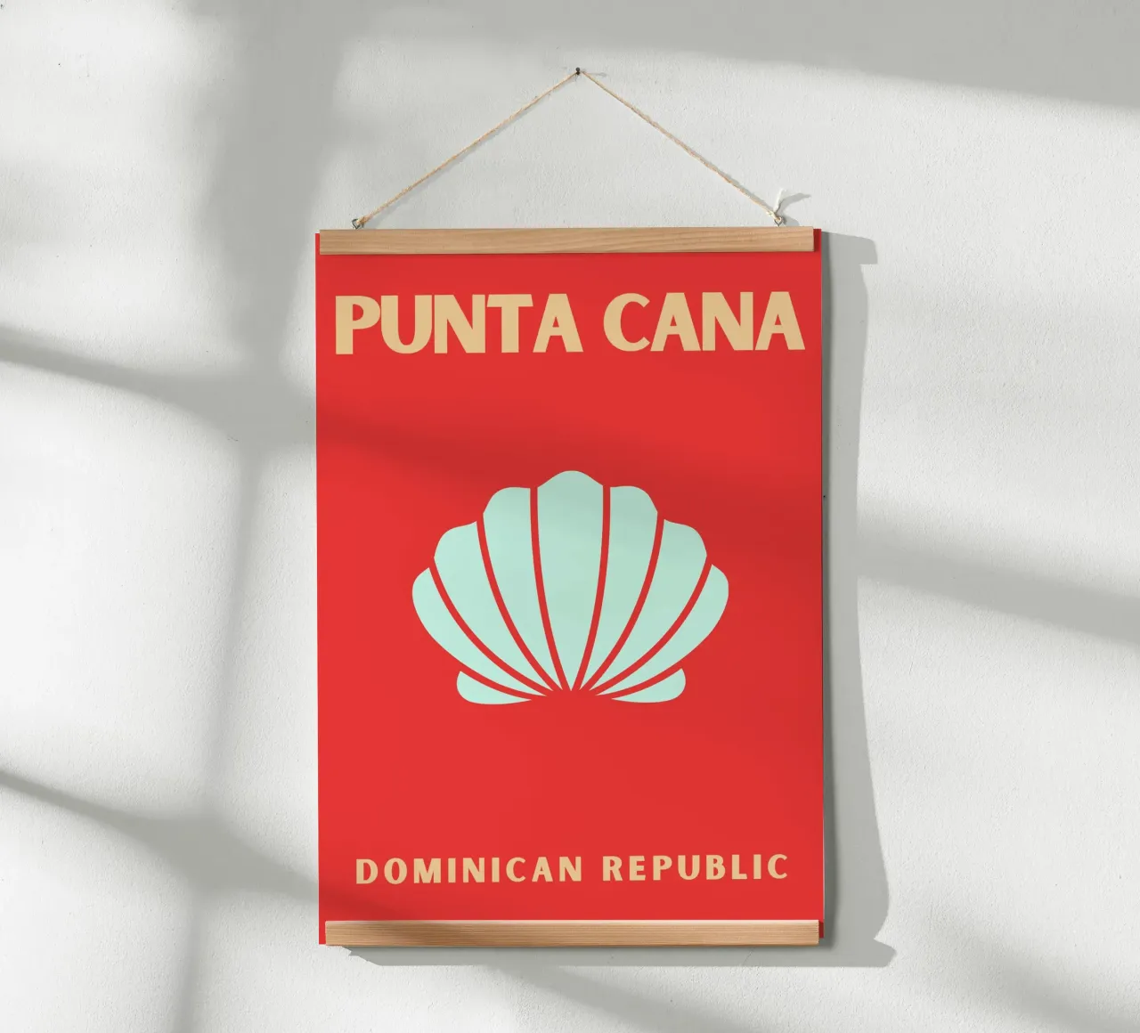 Conchiglia rossa Retro Beach Ocean Pop Art Illustrazione carta hahnemühle da NorwesClub