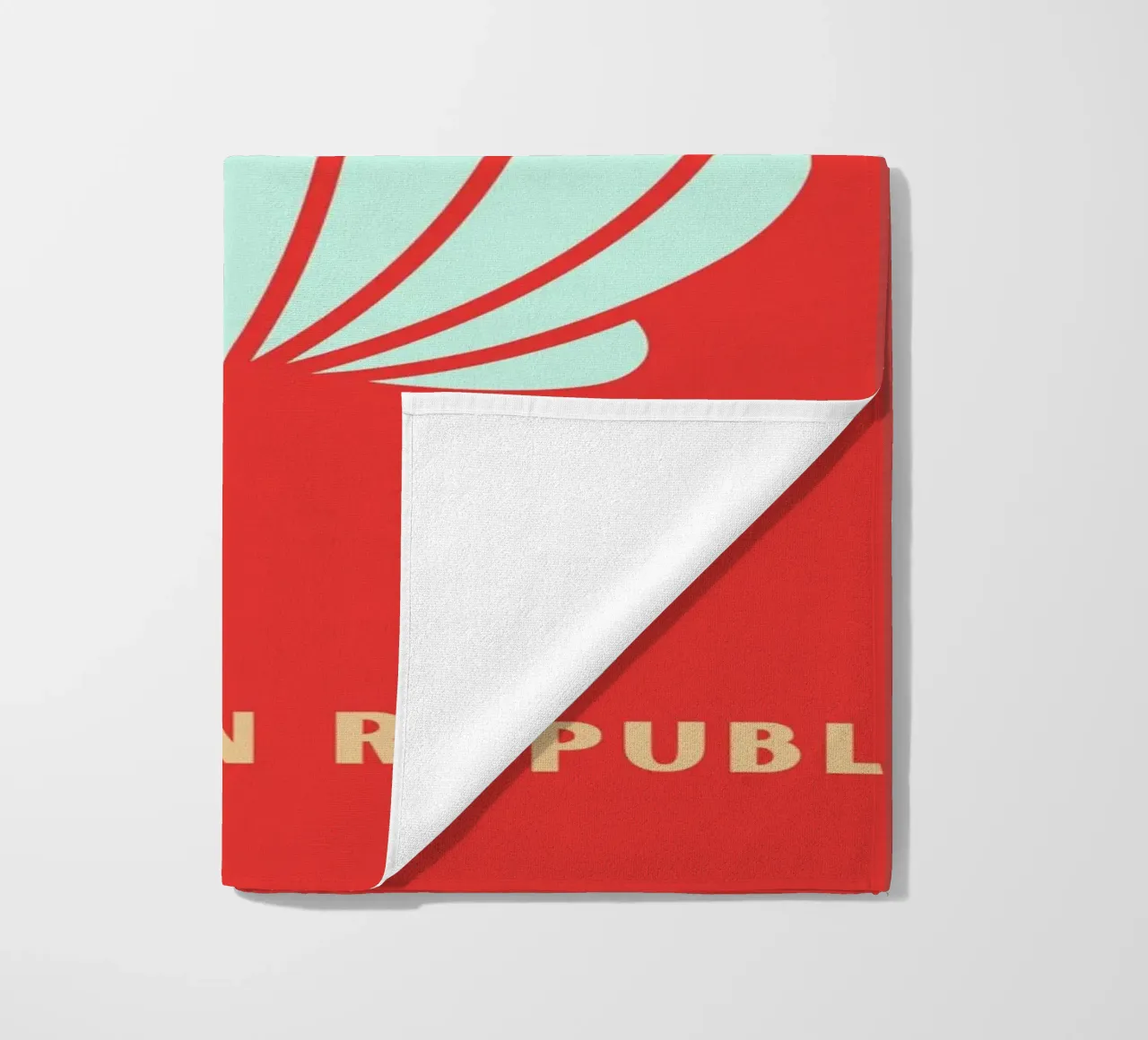 Conchiglia rossa Retro Beach Ocean Pop Art Illustrazione telo mare da NorwesClub