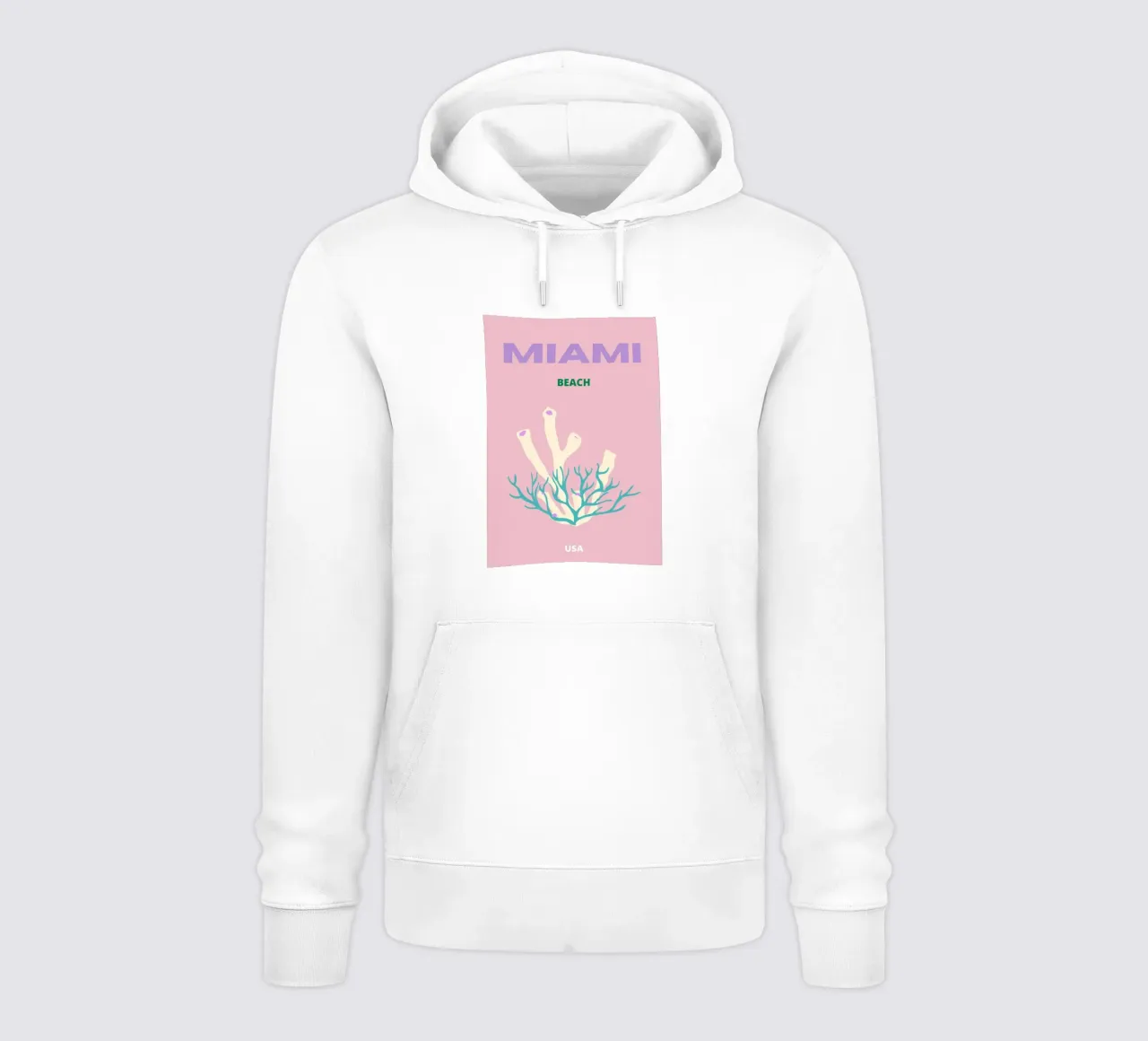 Impresión Pop Art Abstracta Coral Rosa Océano Retro sudadera con capucha de NorwesClub