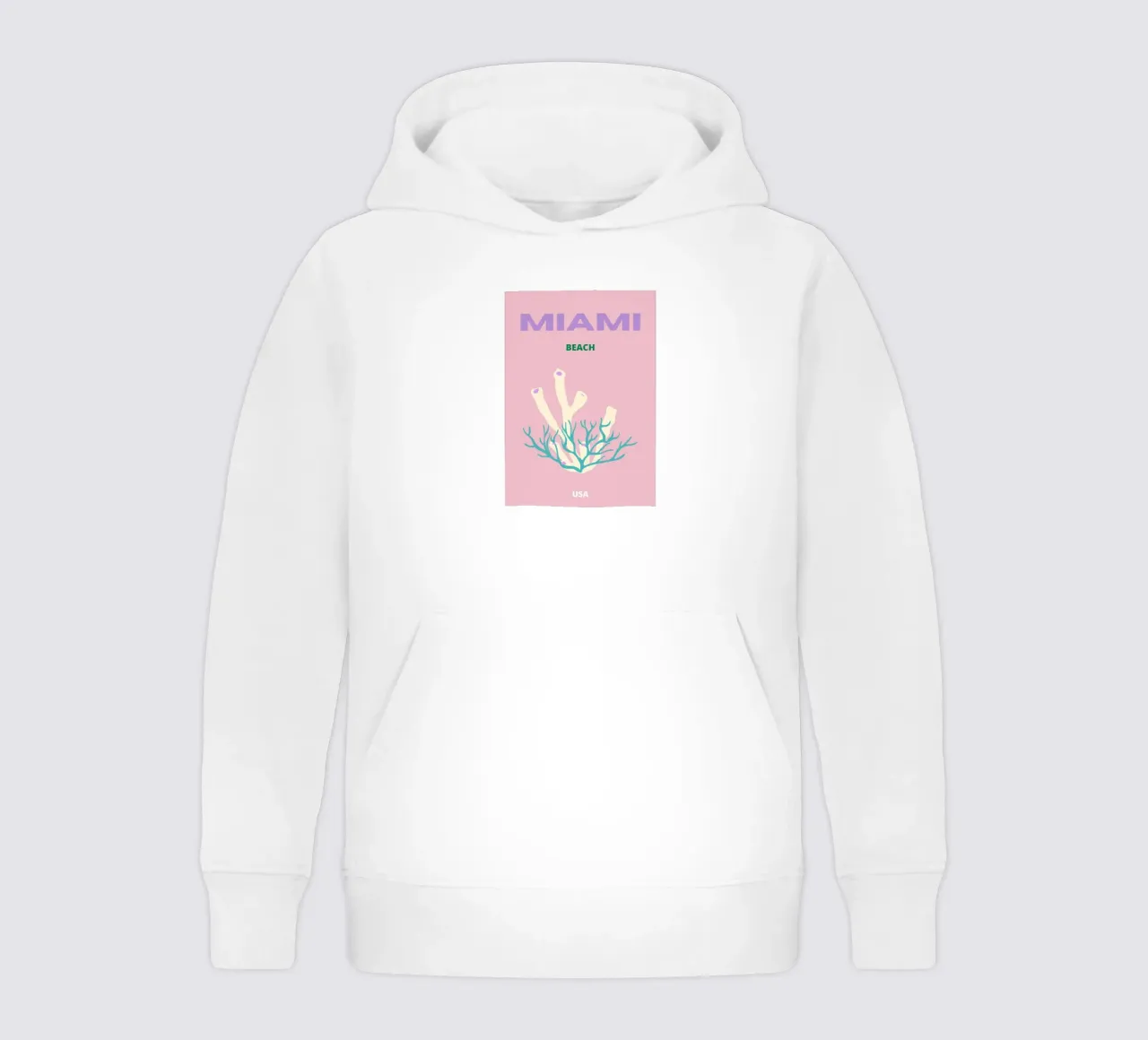 Impresión Pop Art Abstracta Coral Rosa Océano Retro sudadera con capucha para niño de NorwesClub