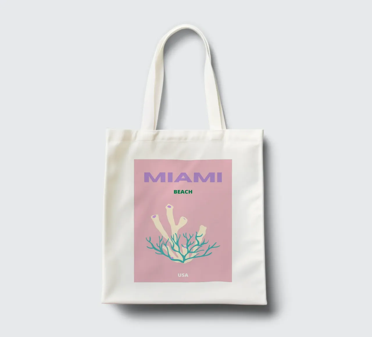 Abstract Pink Coral Retro Ocean Pop Art Print tote bag by NorwesClub