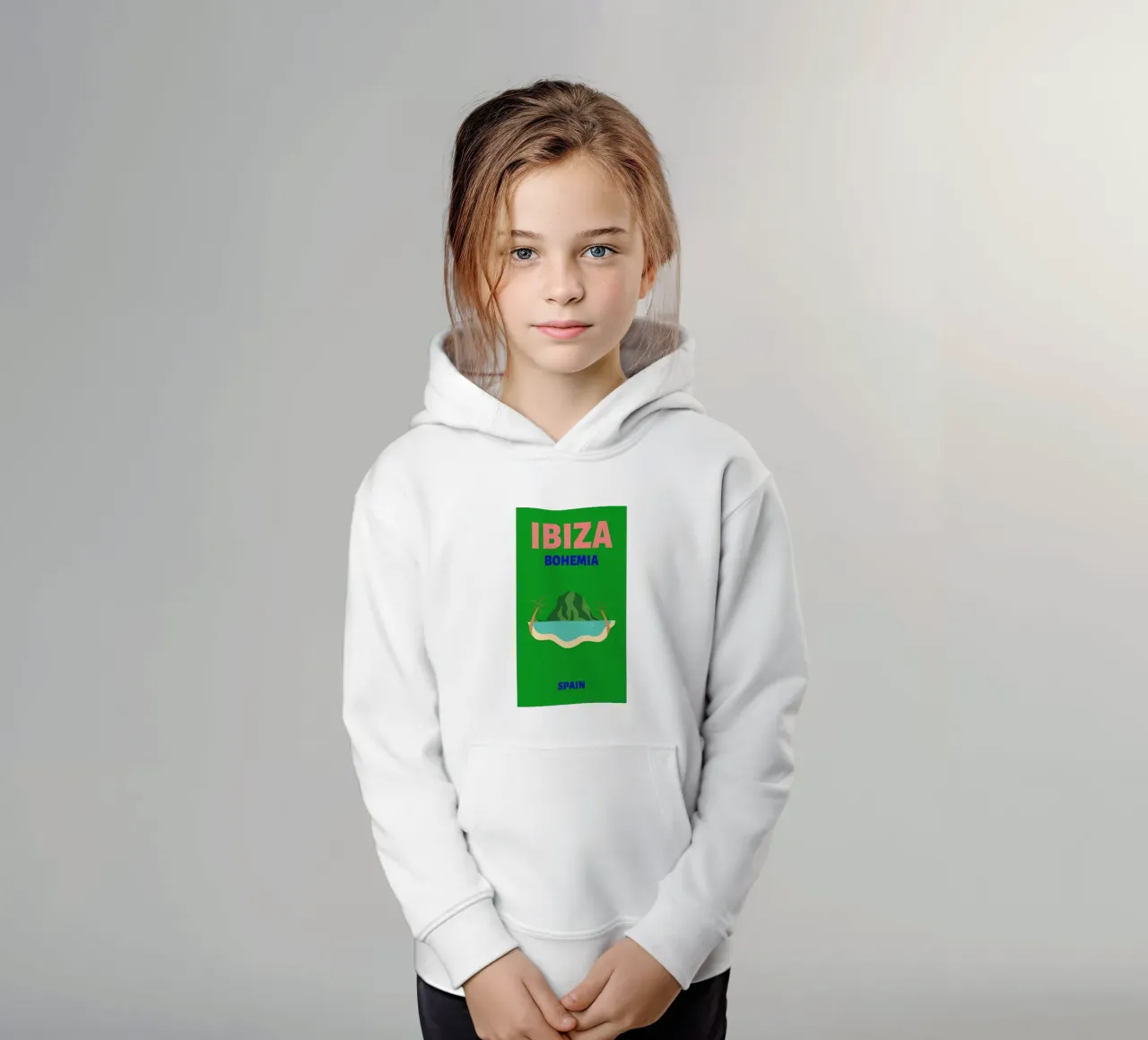 Retro Abstract Tropical Island Mountain Pop Art sweat à capuche enfant de NorwesClub