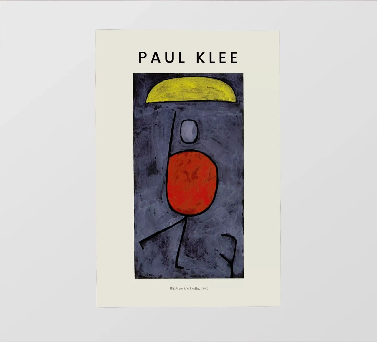 Klee - With an Umbrella pellicola backlit da Vintage by JUNIQE