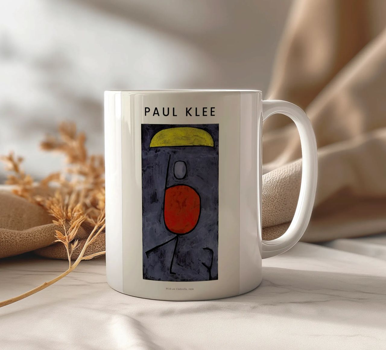 Klee - With an Umbrella tazza in ceramica da Vintage by JUNIQE