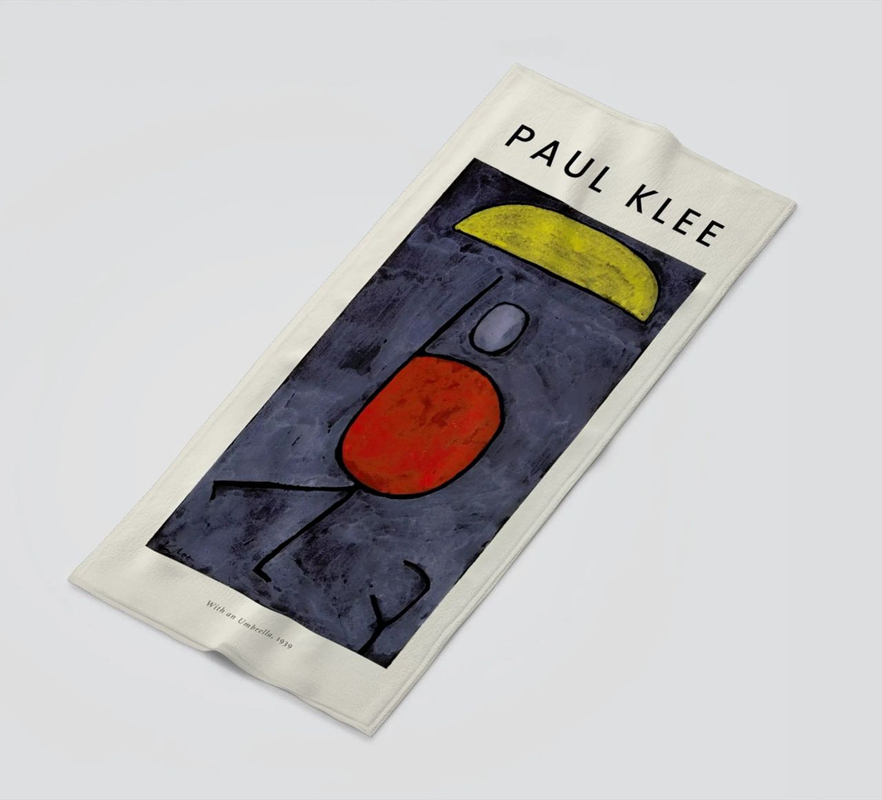 Klee - With an Umbrella telo mare da Vintage by JUNIQE