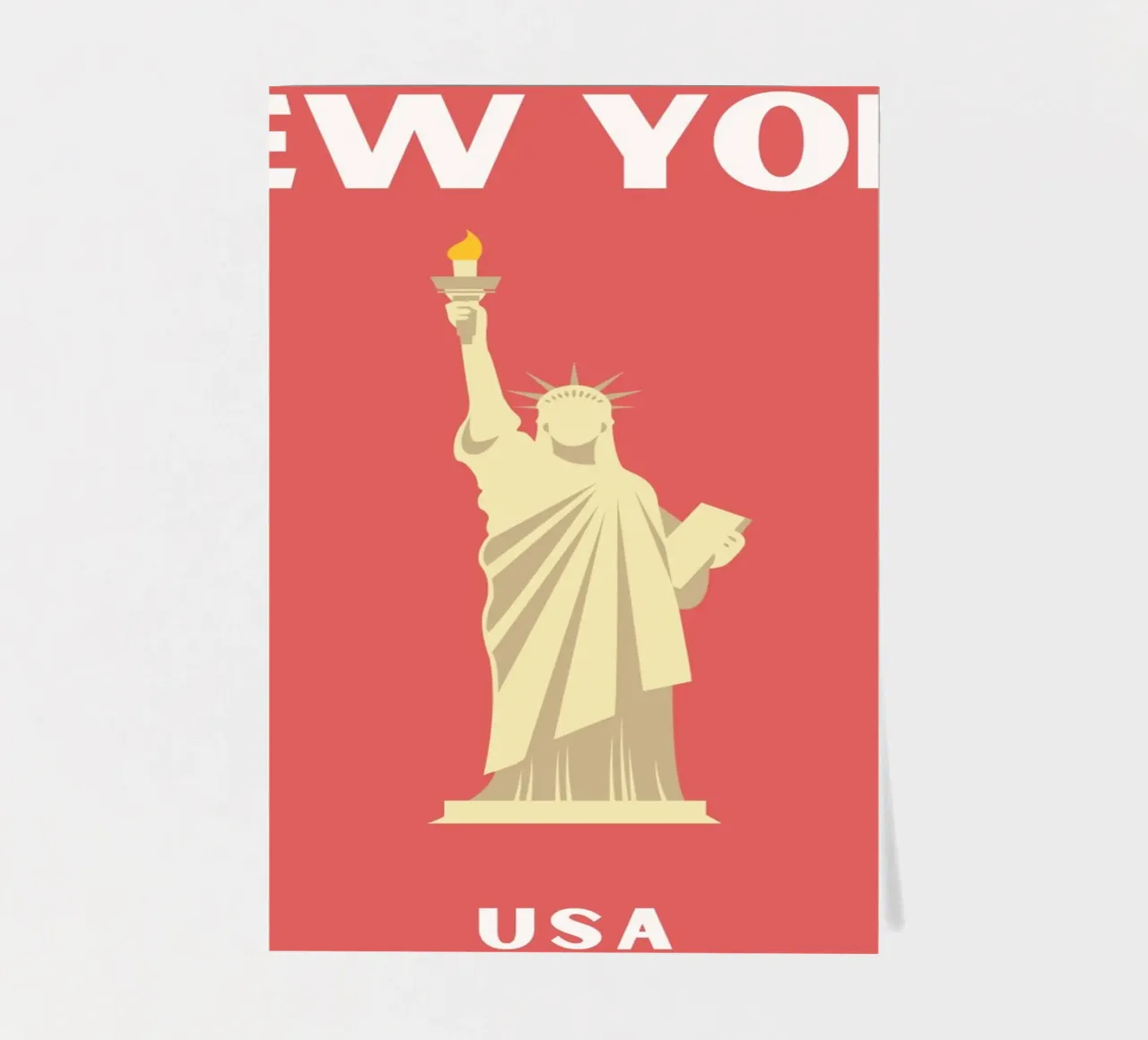 Freiheitsstatue Retro NYC Pop Art Wahrzeichen Druck Stickerbogen von NorwesClub