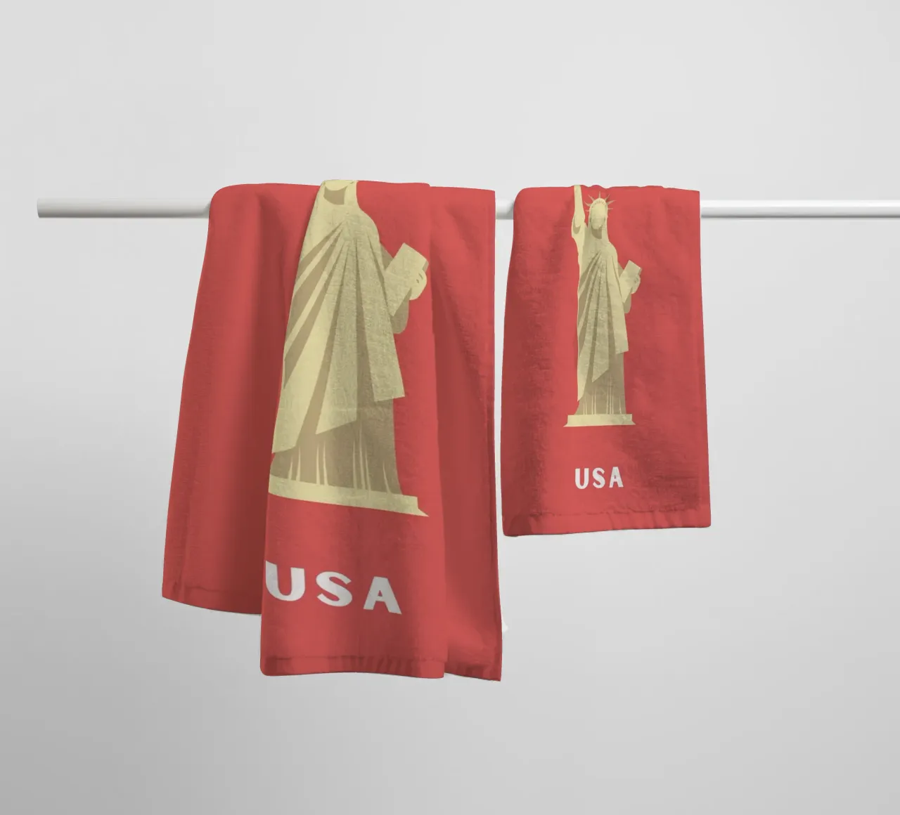 Statua della Libertà NYC Pop Art Landmark Stampa Retrò asciugamano da bagno da NorwesClub
