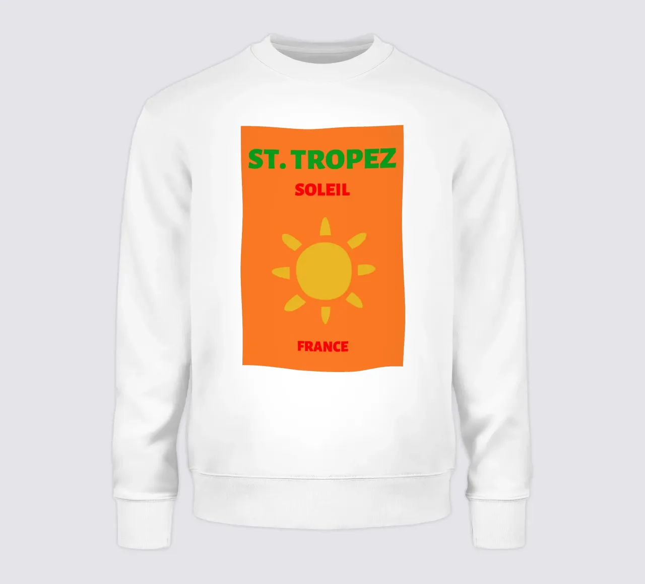 Retro Sunny St. Tropez Soleil Minimalist Pop Art felpa da NorwesClub