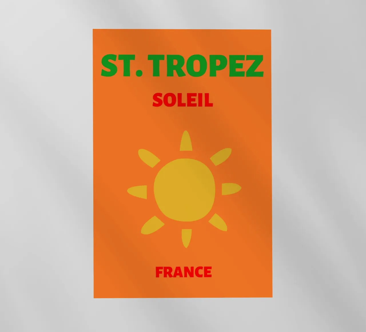 Retro Sunny St. Tropez Soleil Minimalist Pop Art pellicola backlit da NorwesClub