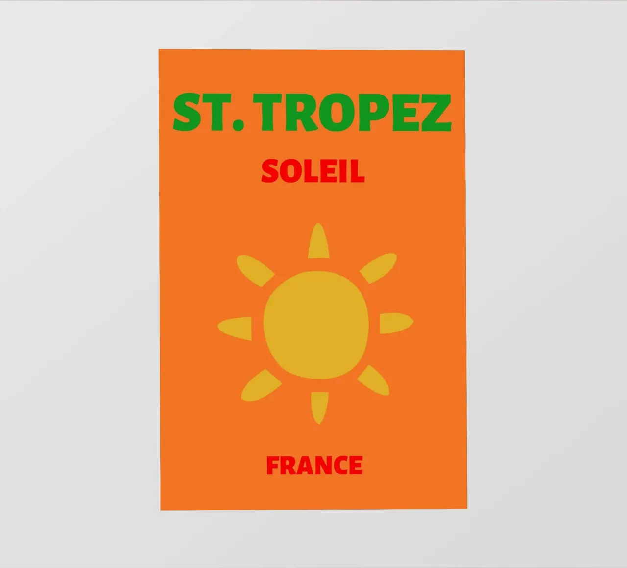 Retro Sunny St. Tropez Soleil Minimalist Pop Art pellicola backlit da NorwesClub