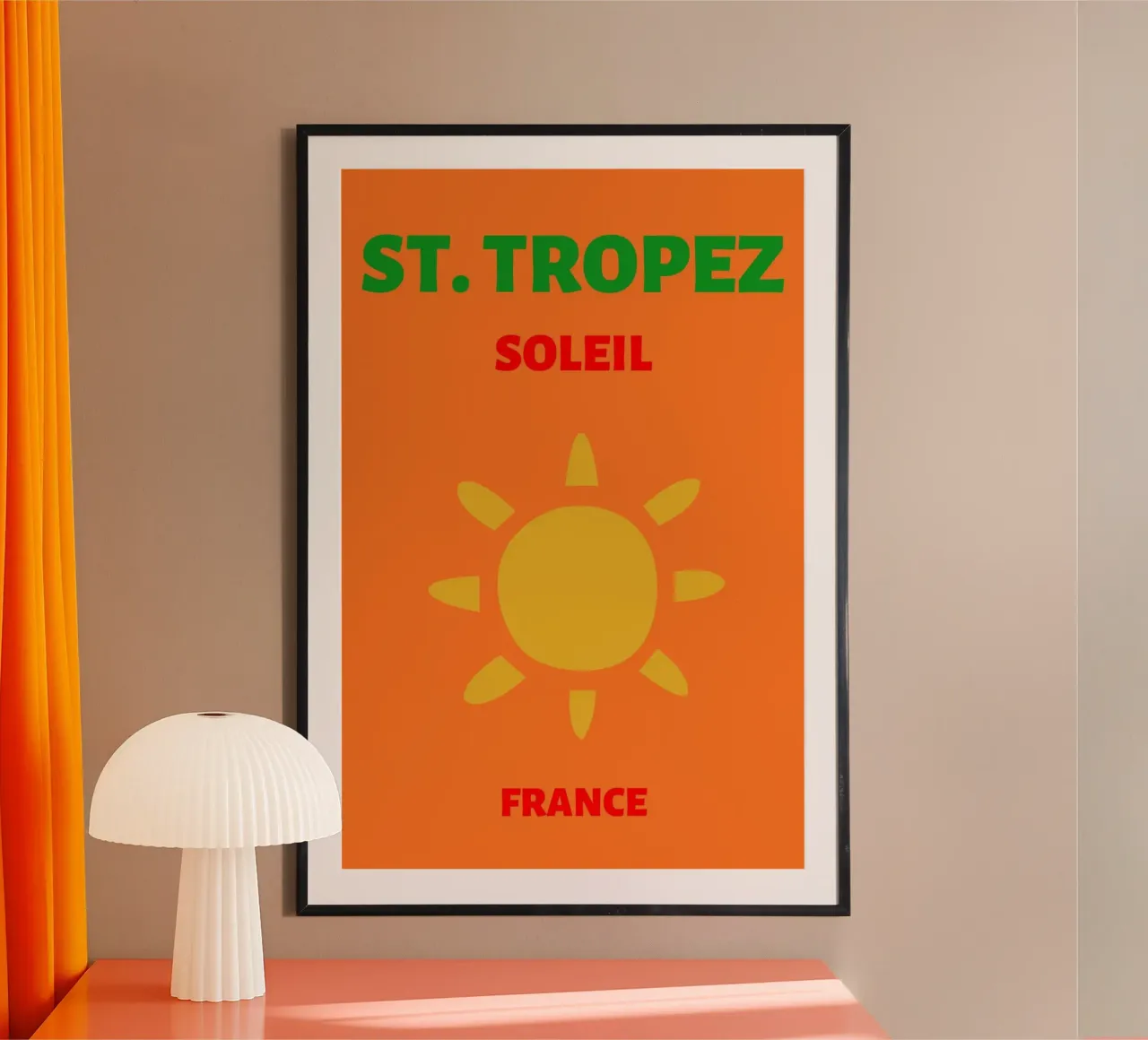 Retro Sunny St. Tropez Soleil Minimalist Pop Art poster da NorwesClub